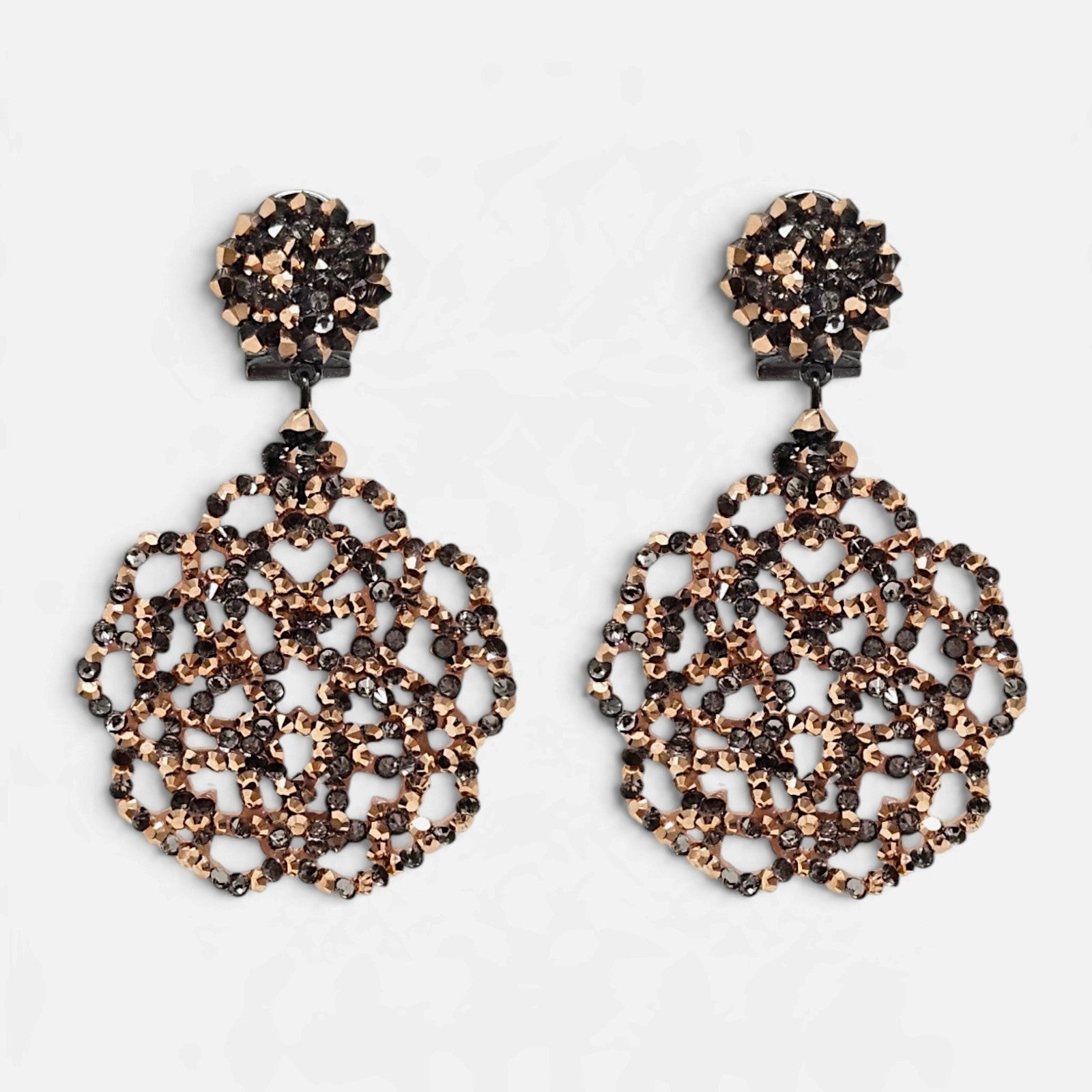Pendientes Rosetón Bronce