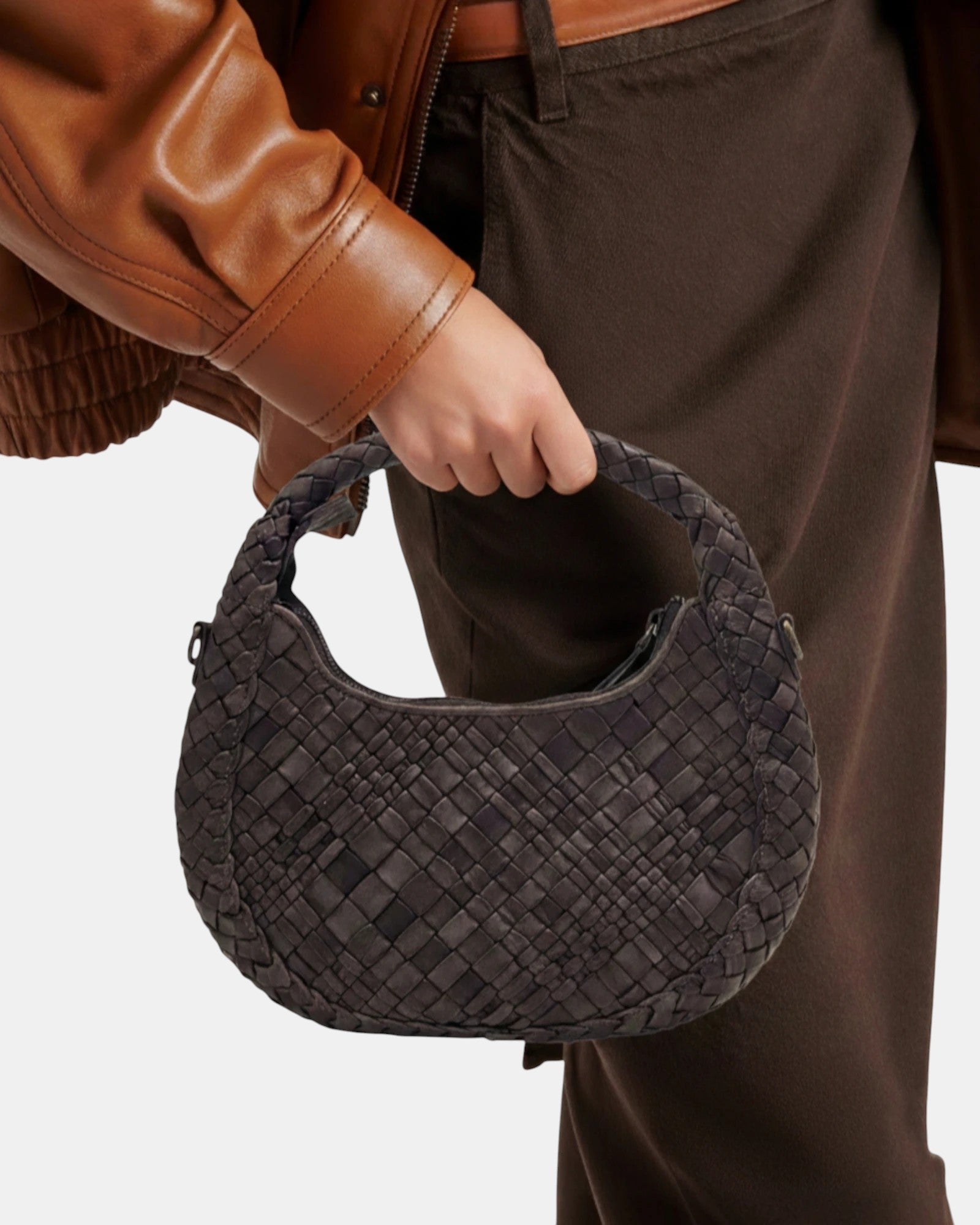 Bolso de piel trenzada Dalia