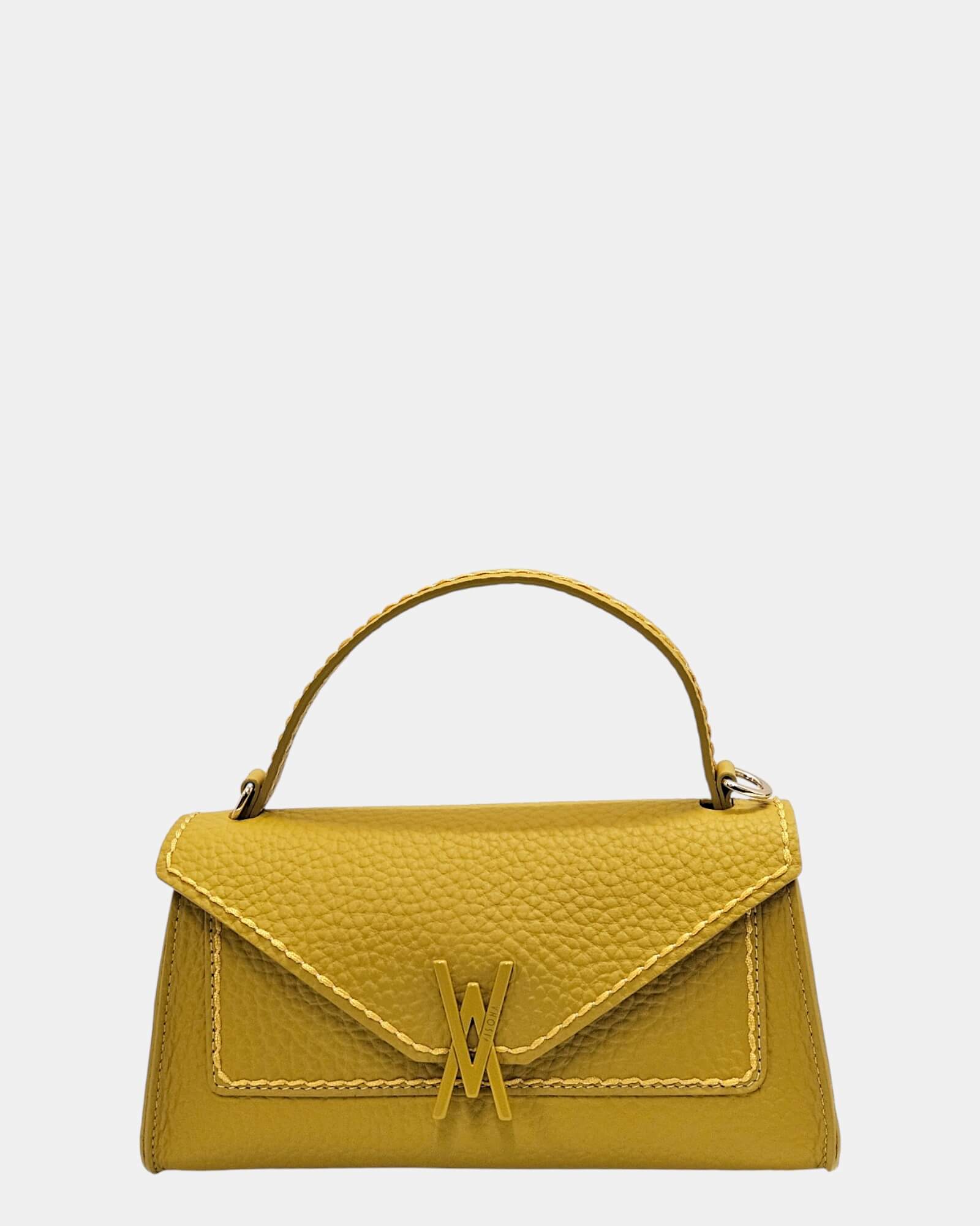 Bolso piel amarillo Olivia
