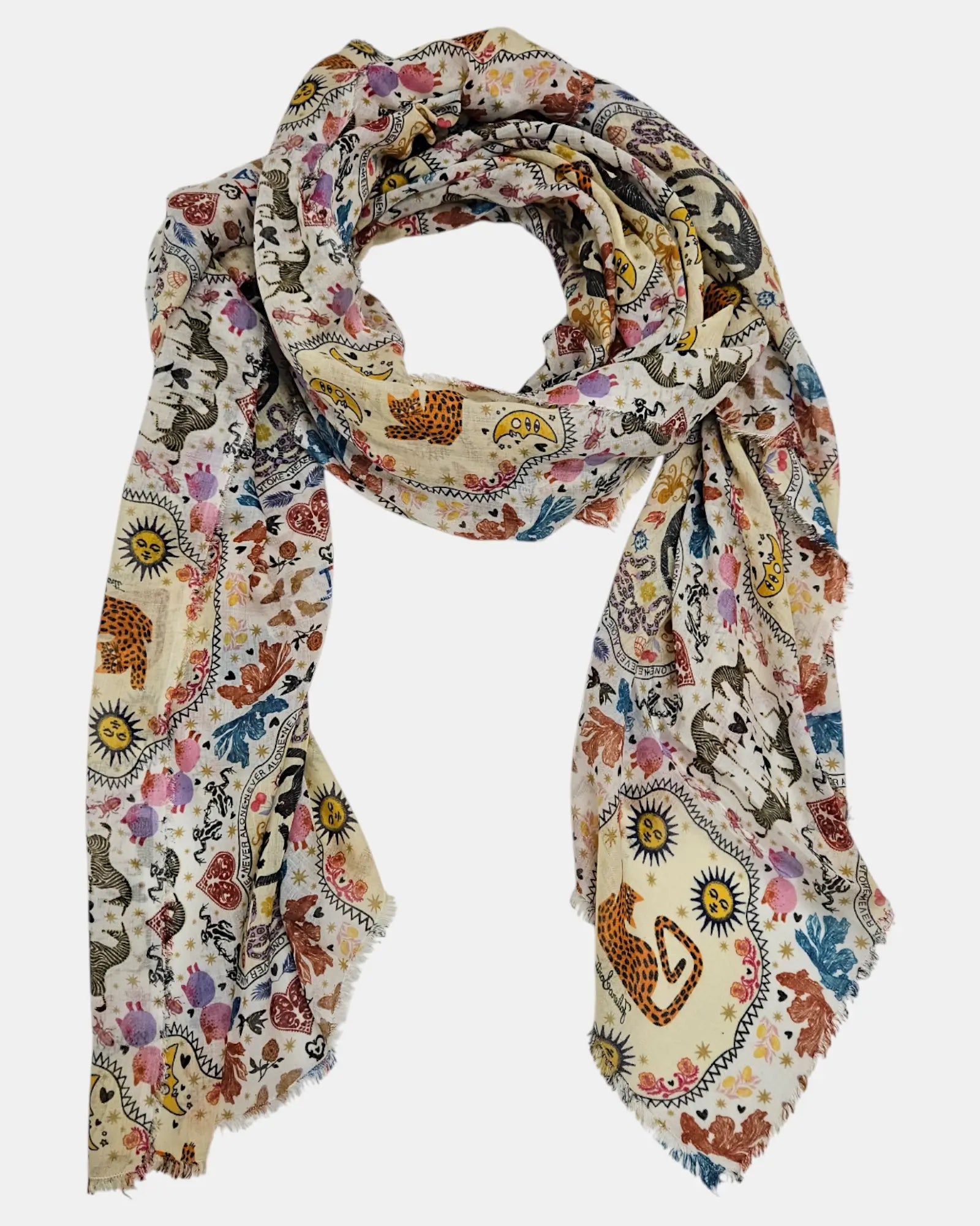 Pañuelo estampado Poly de modal