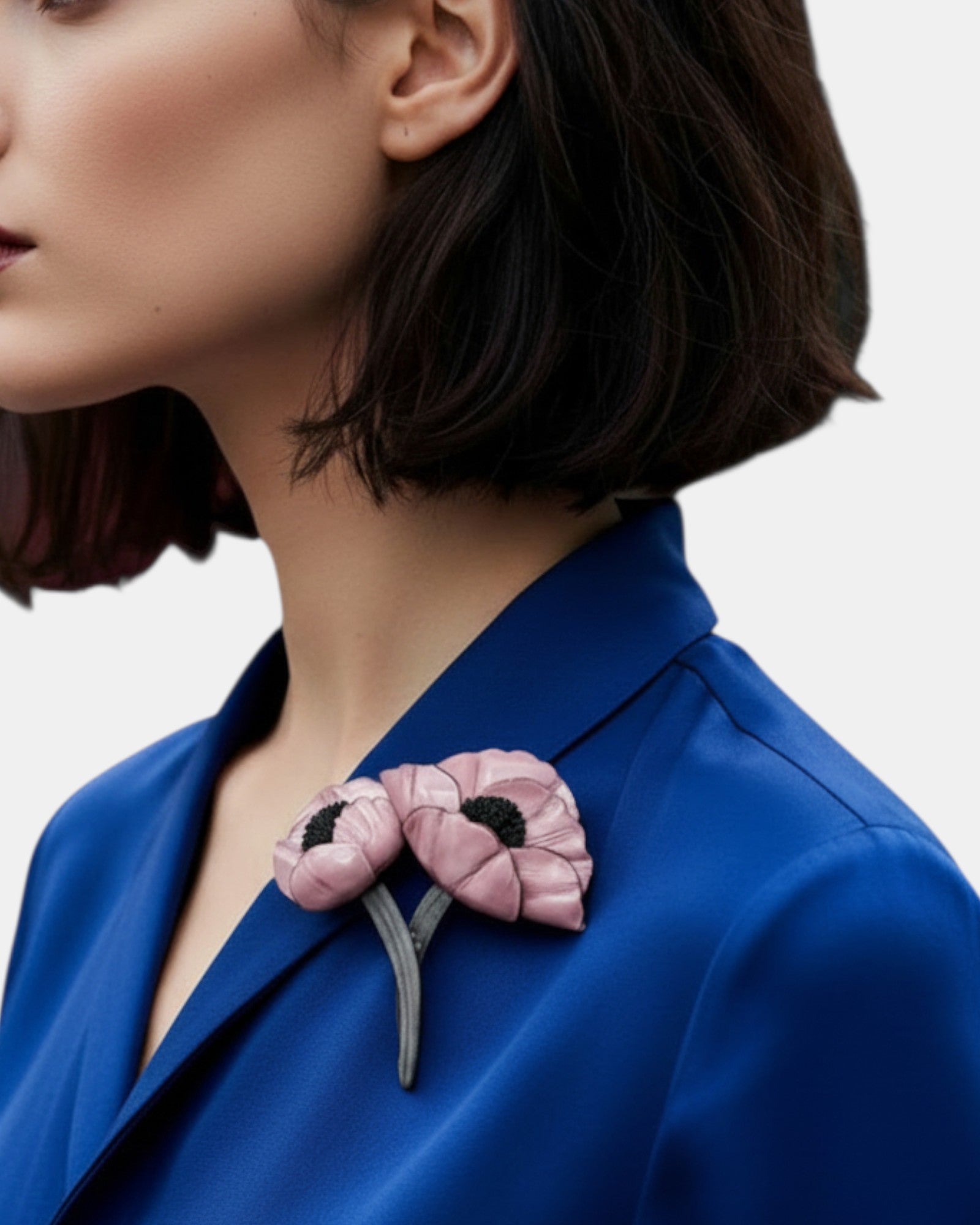 Broche de amapola rosa, joyería floral artesanal, accesorios para invitada de boda, regalo romántico para mujer, broche esmaltado rosa.