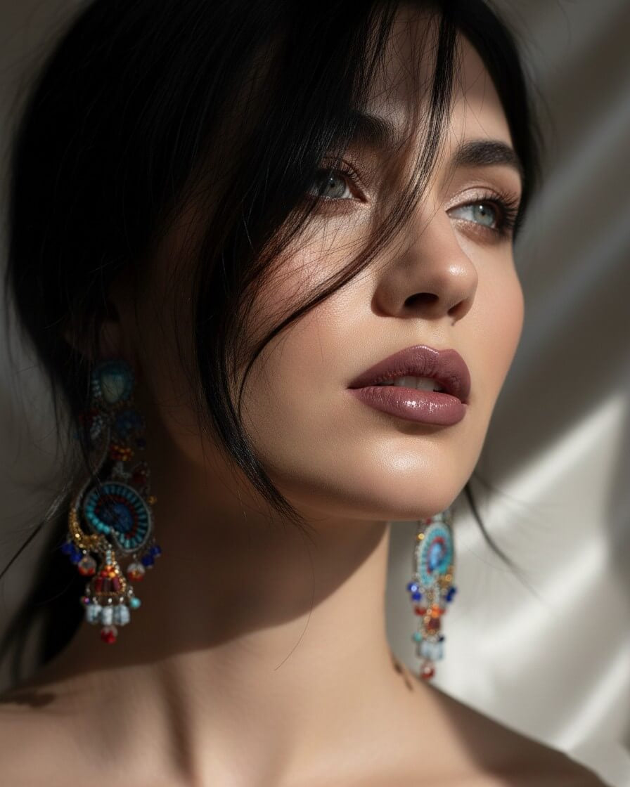 Pendientes largos azules Summer