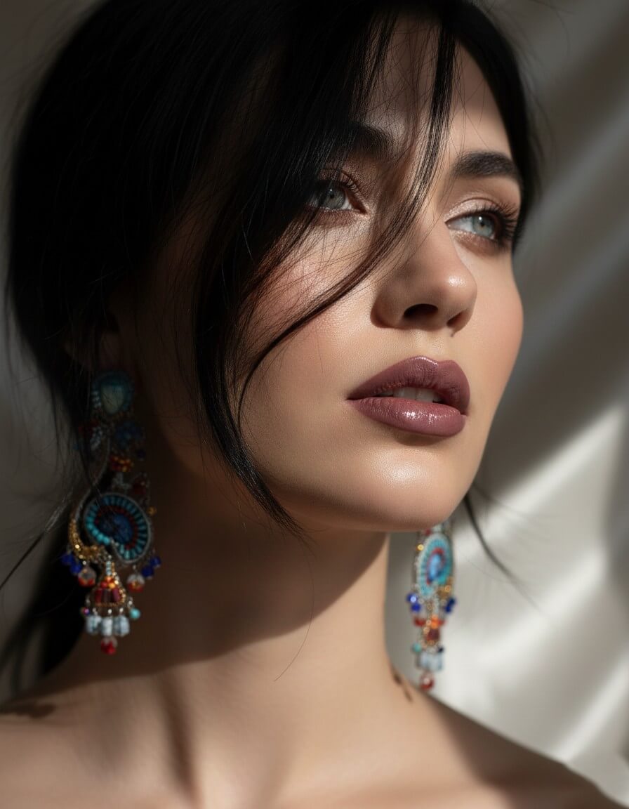 Pendientes largos azules Summer