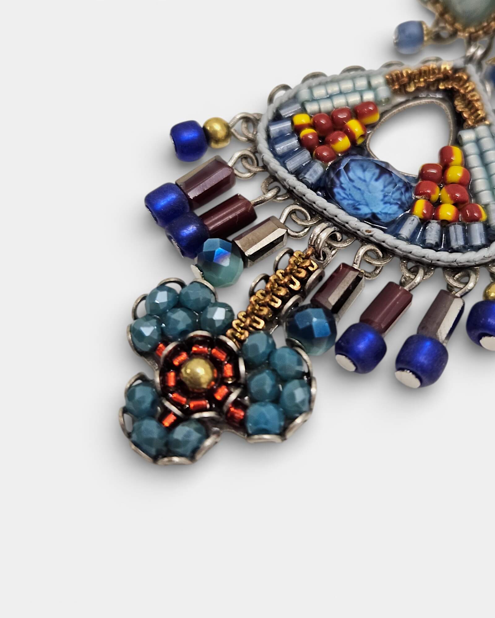 Pendientes étnicos azules Sunset