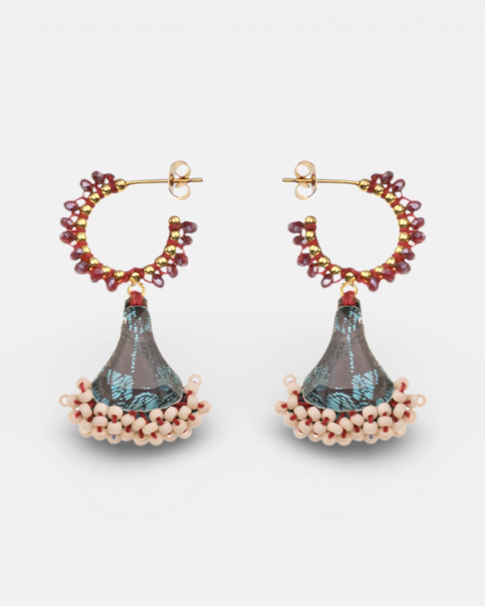 Pendientes con aro Starlite multicolor