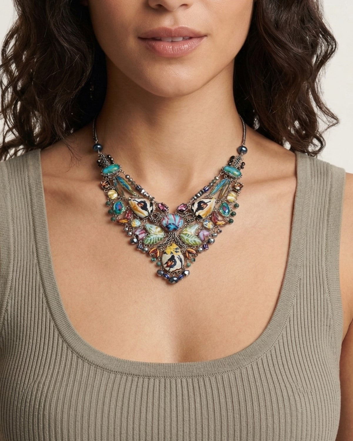 Collar corto Arcoíris cristal