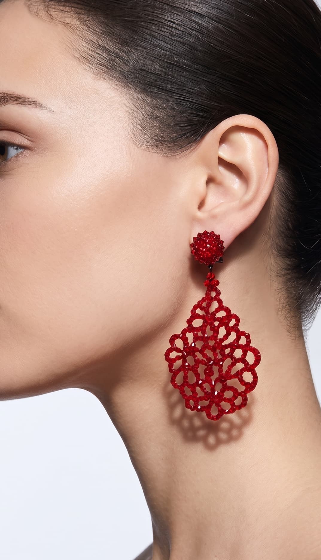 Pendientes Encaje de Coral