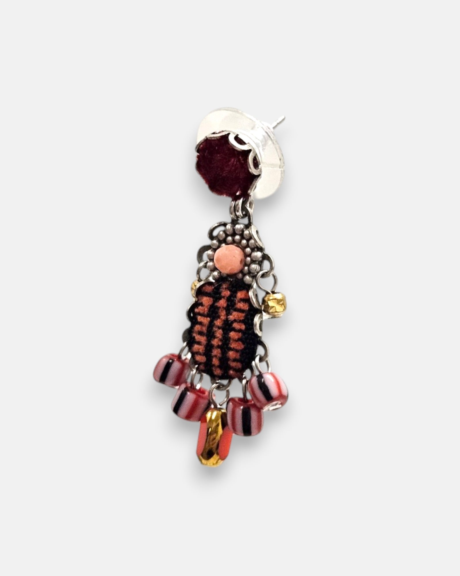 Boucles d'oreilles scarabée en terre cuite