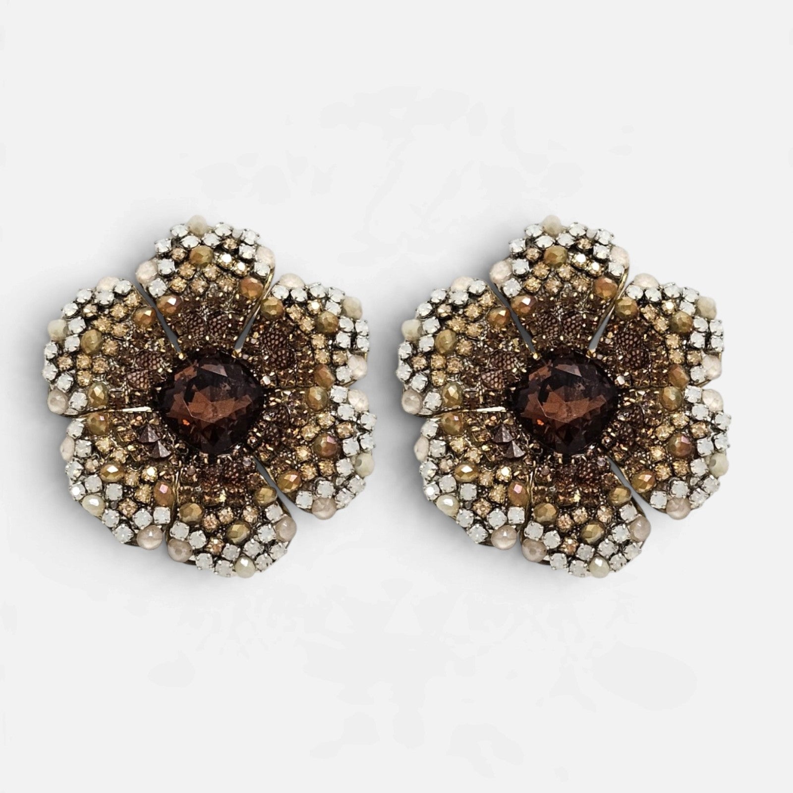 Pendientes Botón Flor Ahumada
