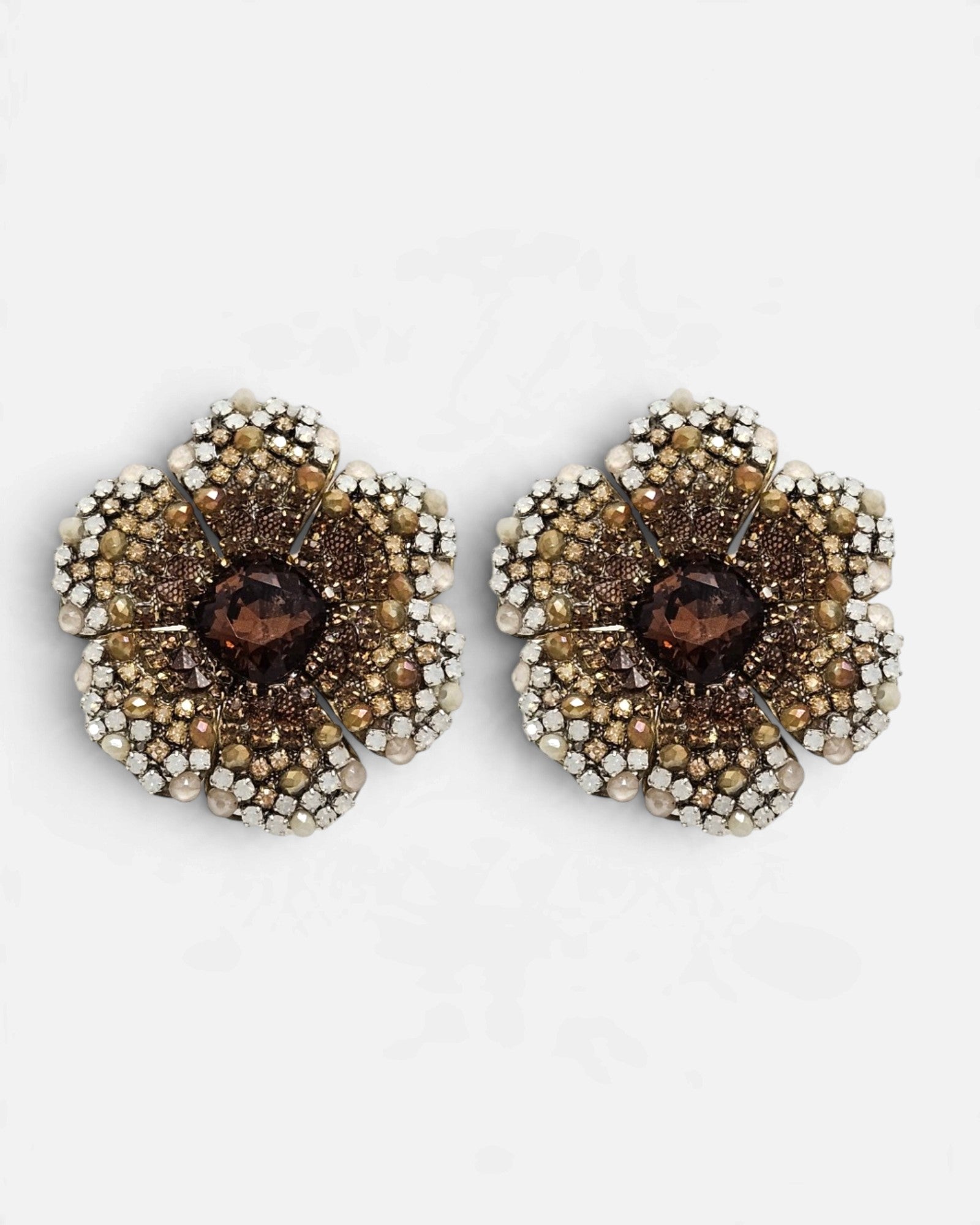Pendientes Botón Flor Ahumada