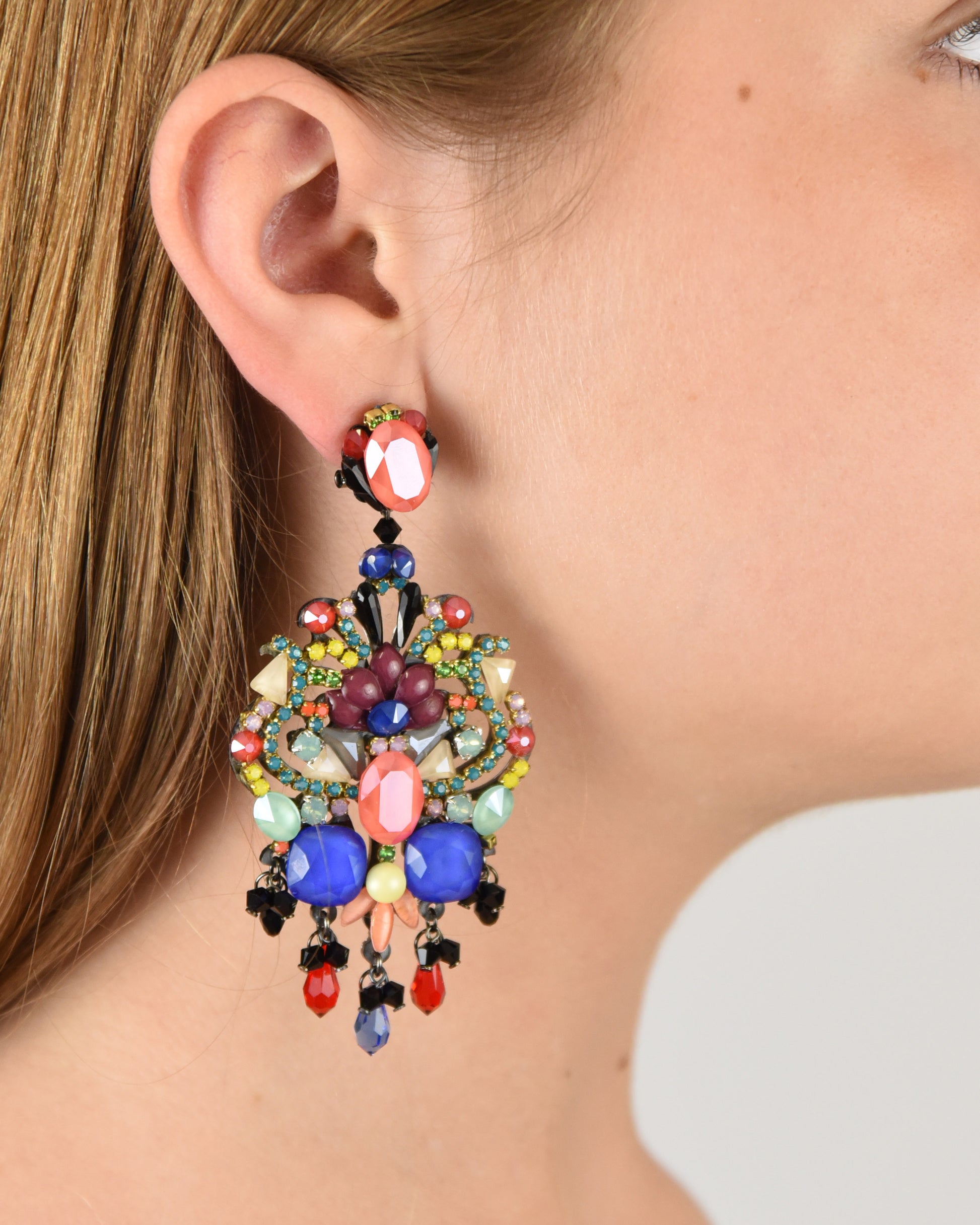 Orange Swarovski Dublos earrings 