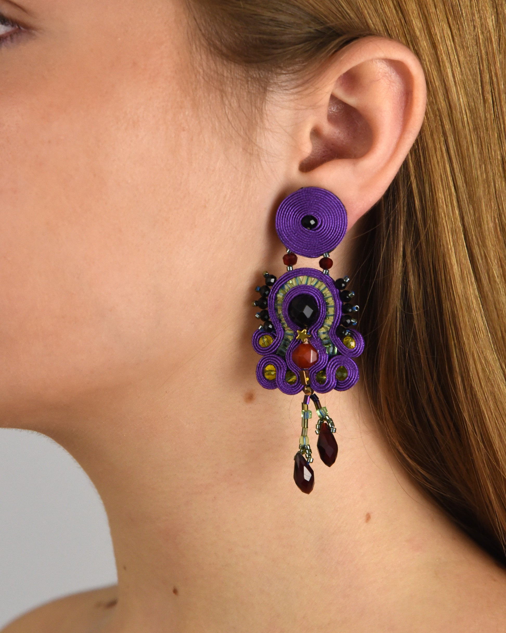 Pendiente Nicoletta Orchid