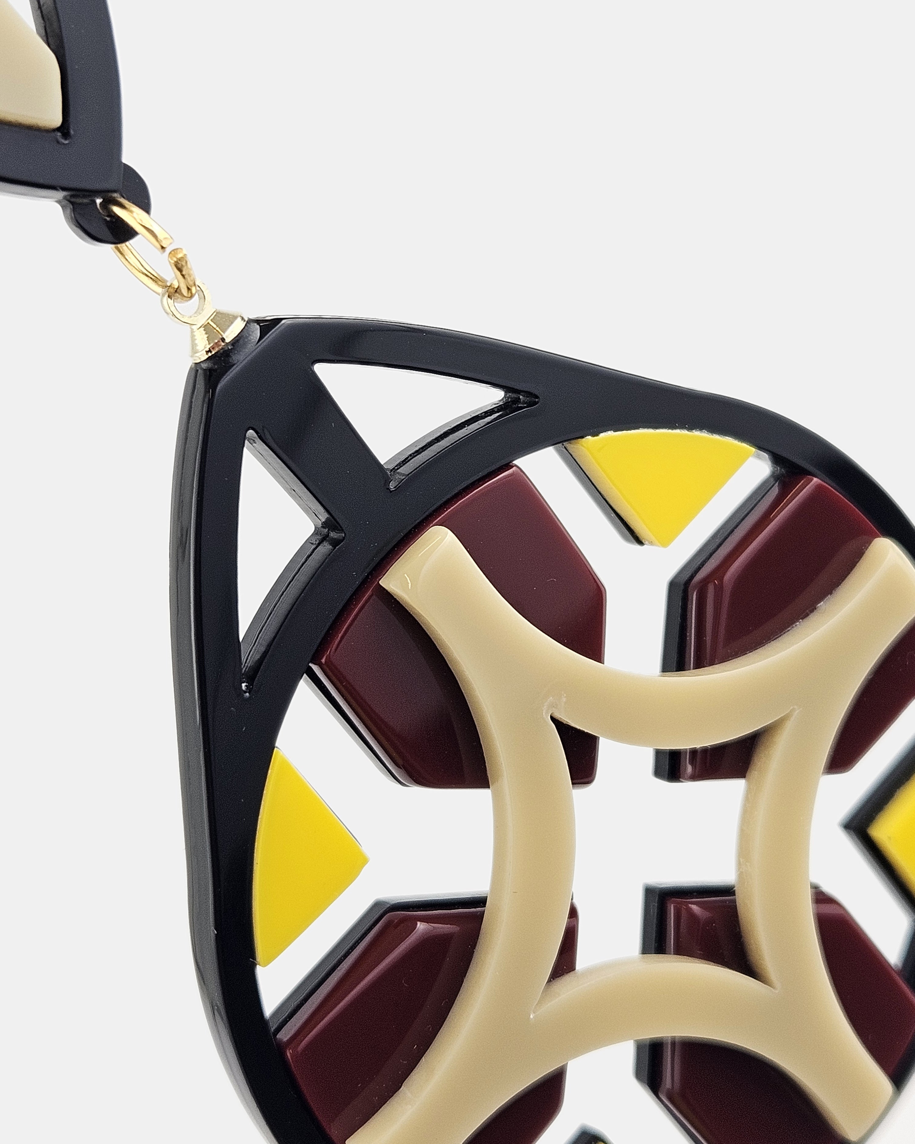 Pendiente Celosía amarillo