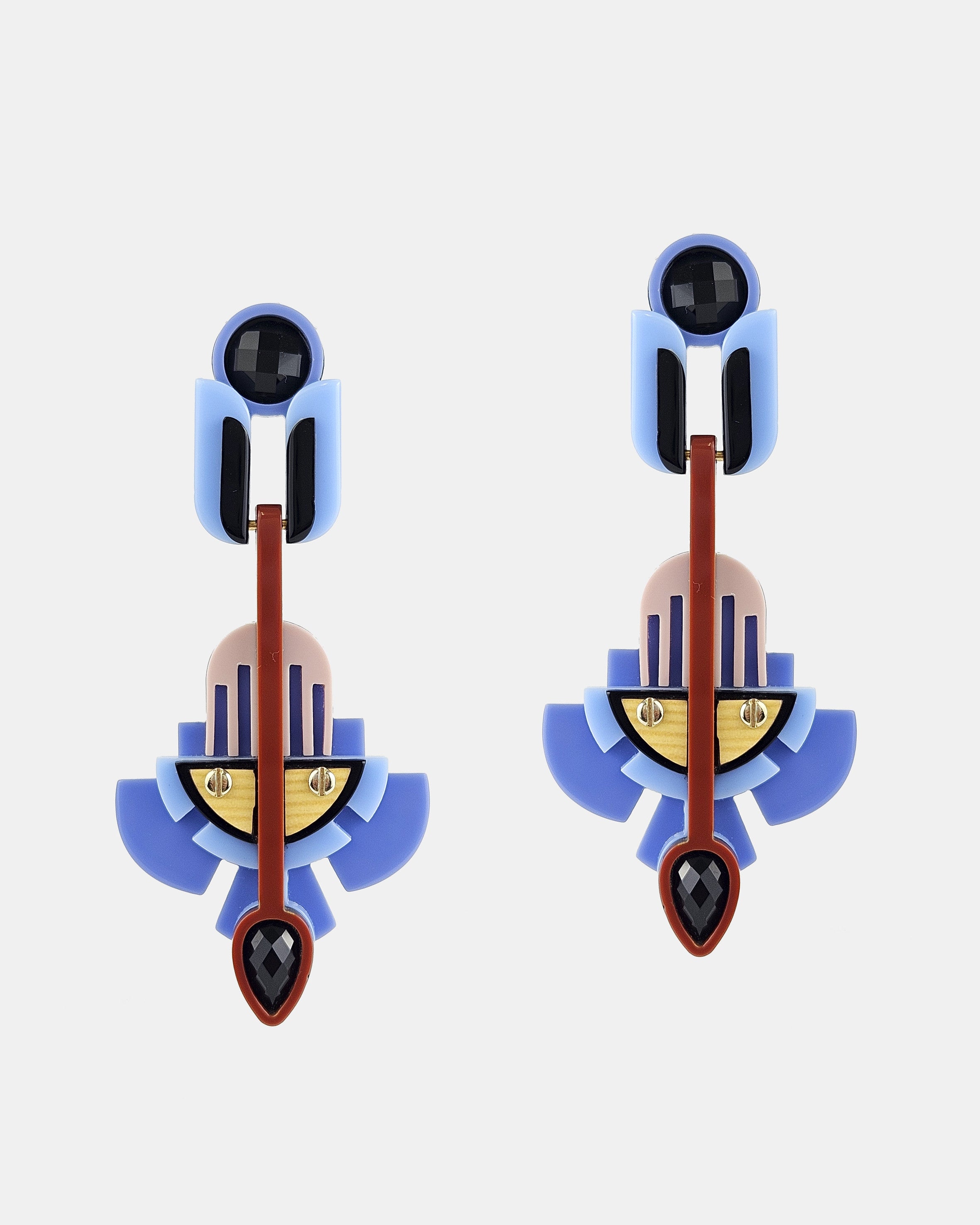 Pendiente Crillón azules