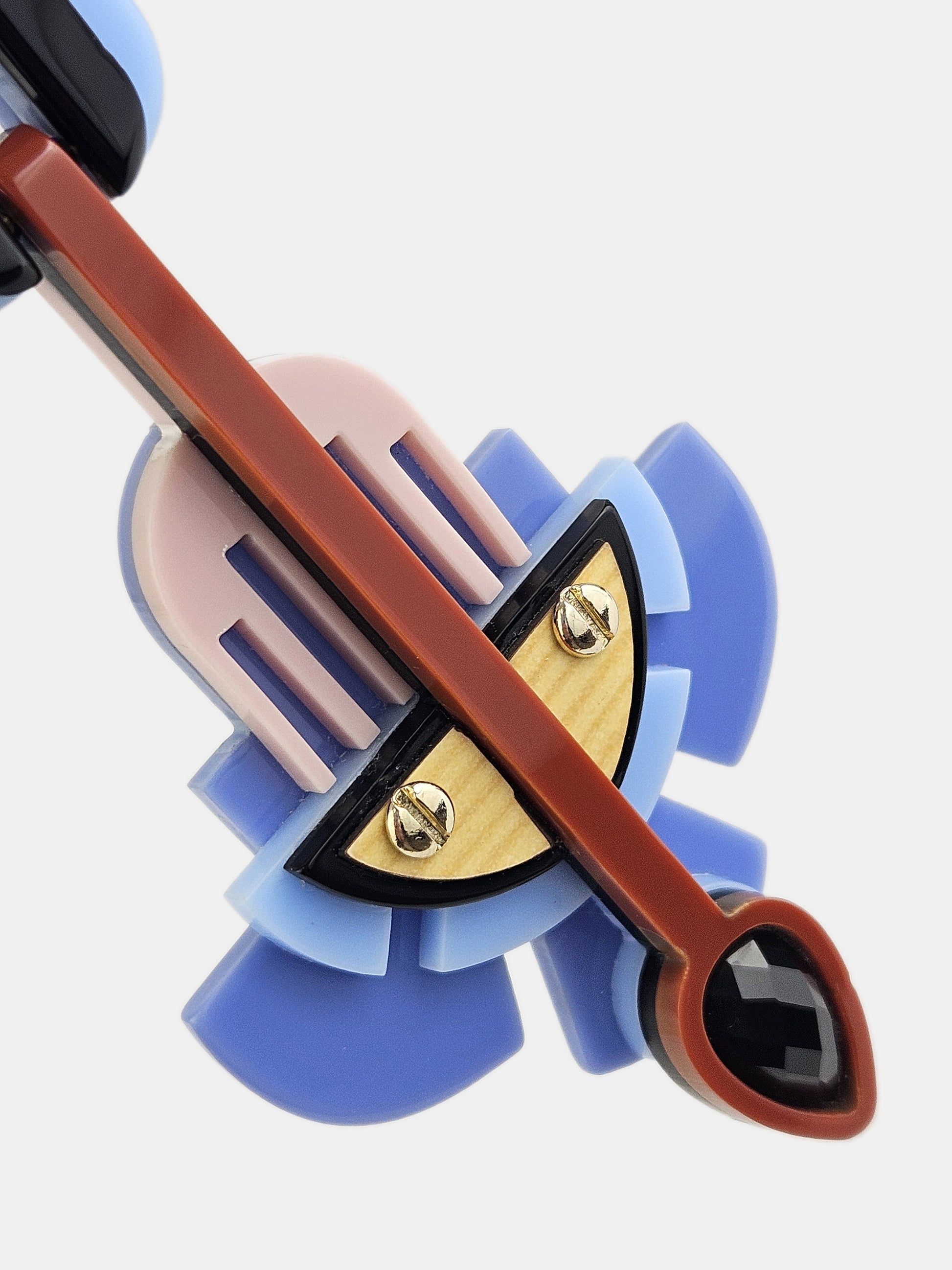 Pendiente Crillón azules