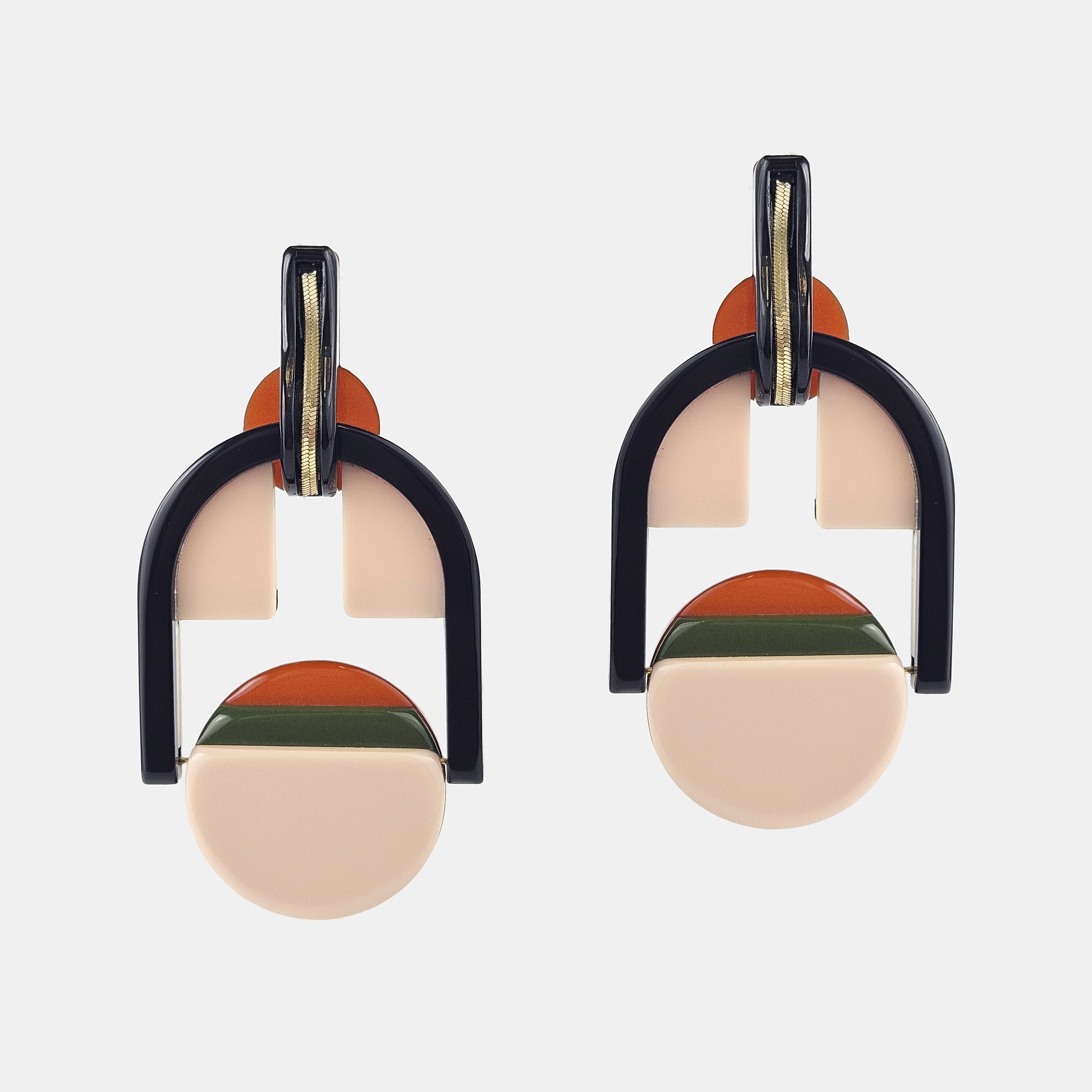 Pink Bauhaus earring