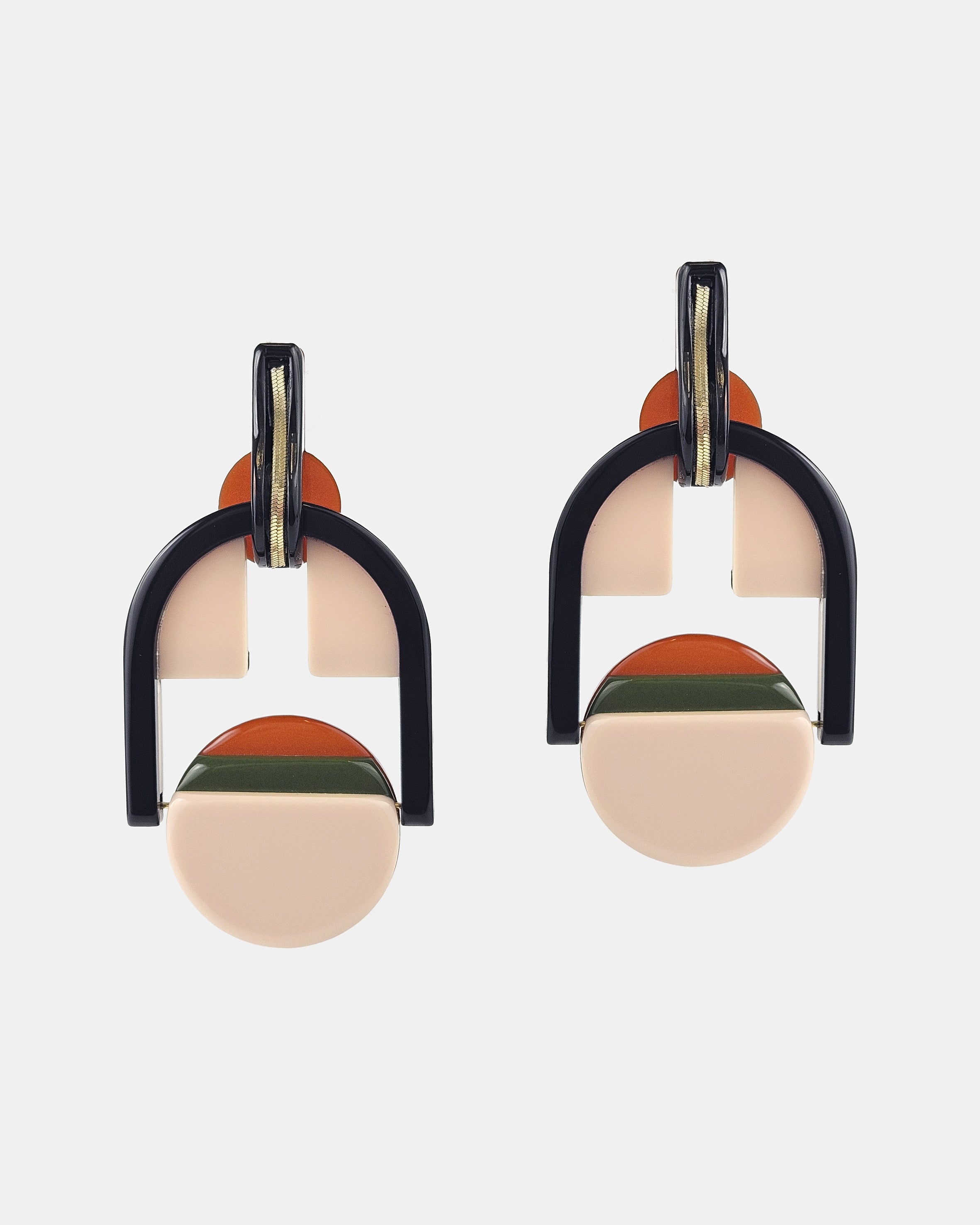 Pendiente Bauhaus rosa