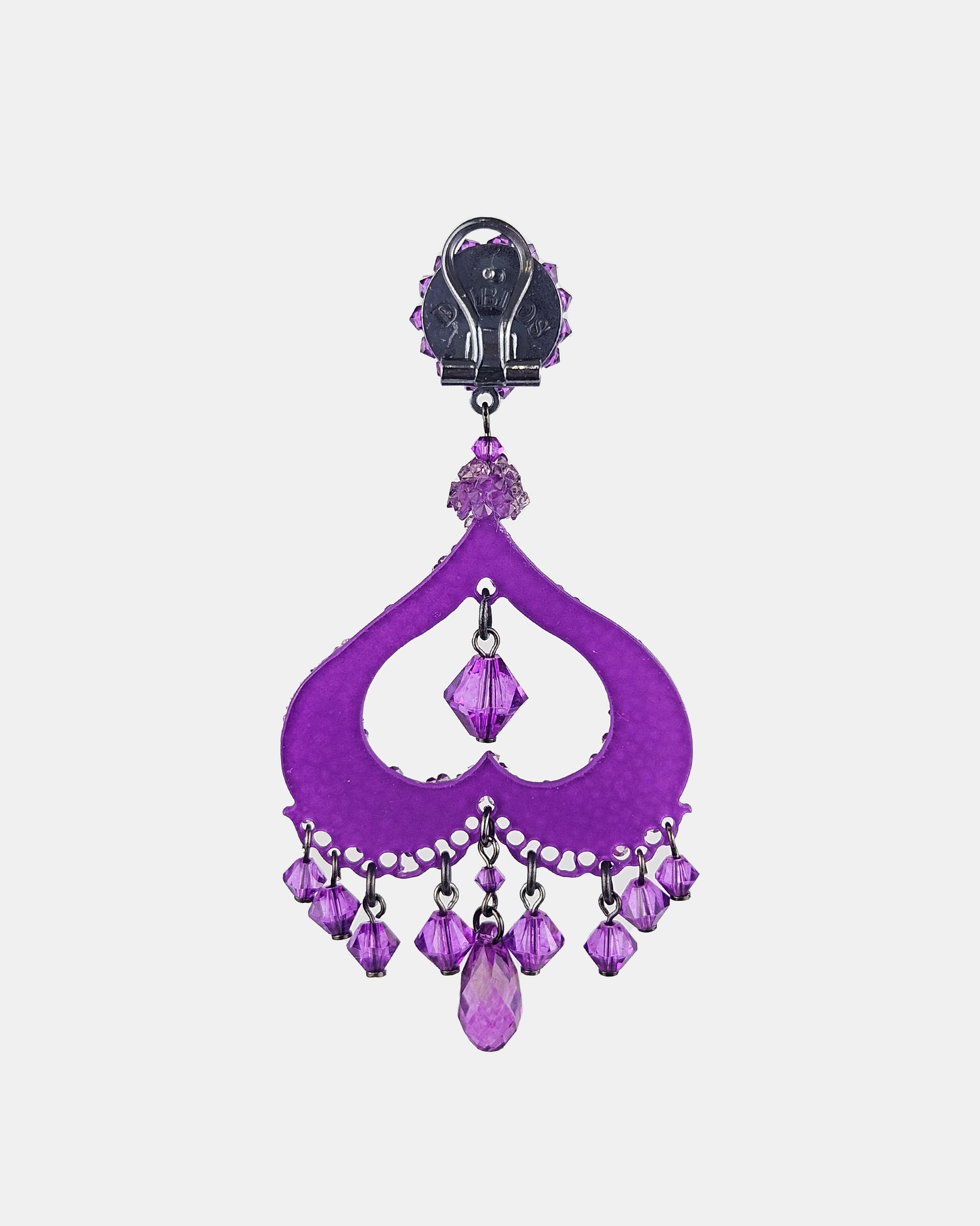 Purple Swarovski Spades pendant