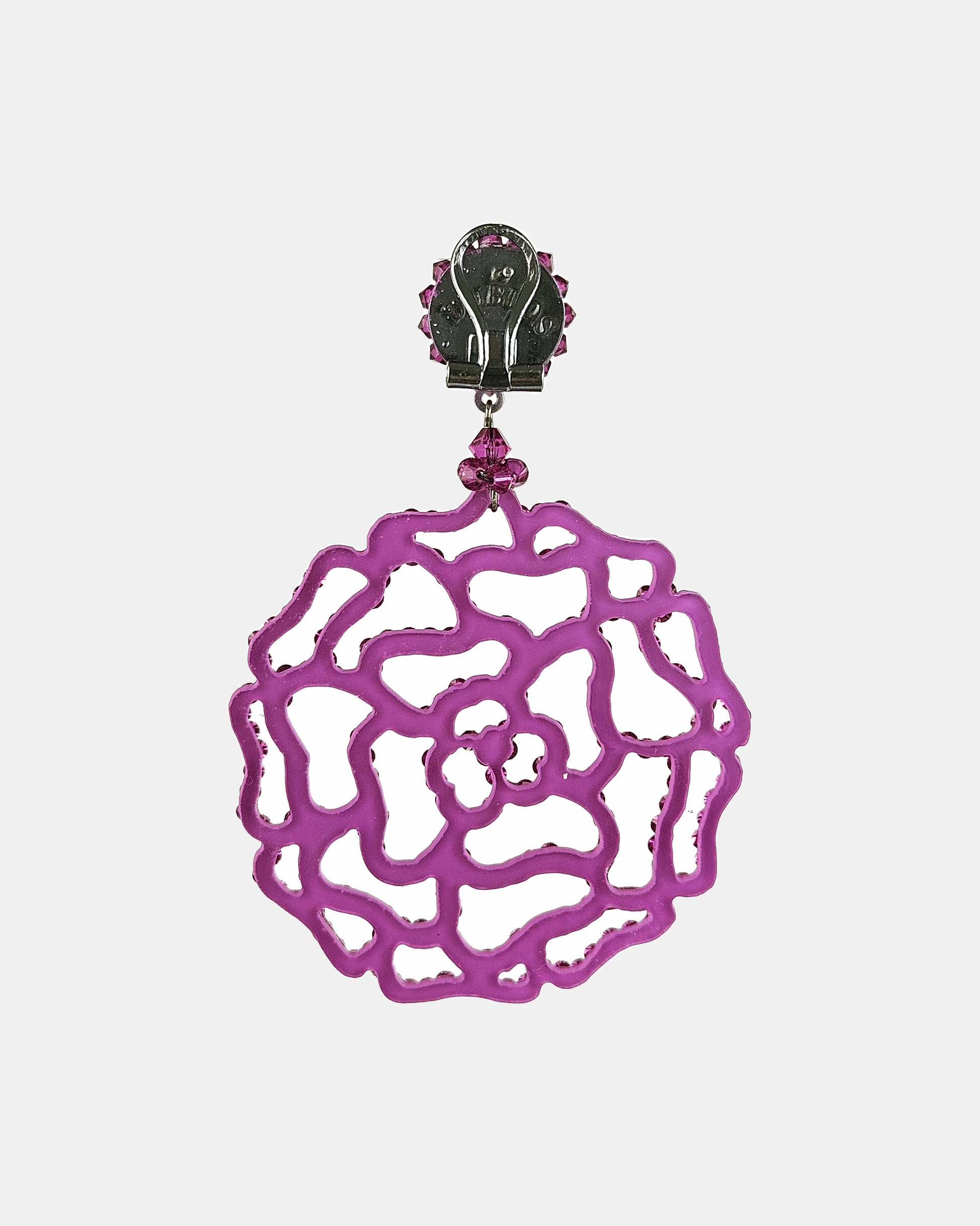 Dahlia Swarovski raspberry pendant