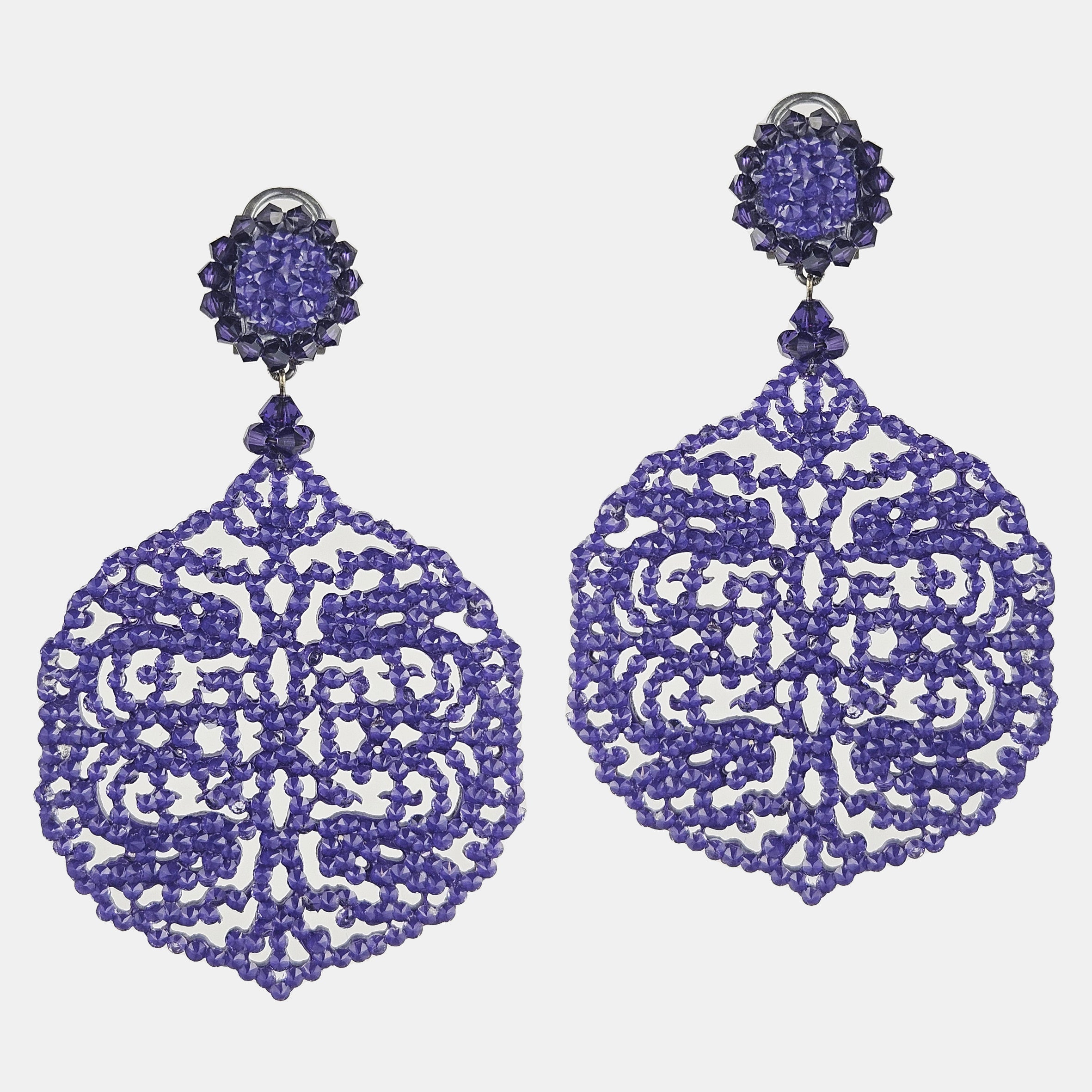 Large purple Arabesque pendant