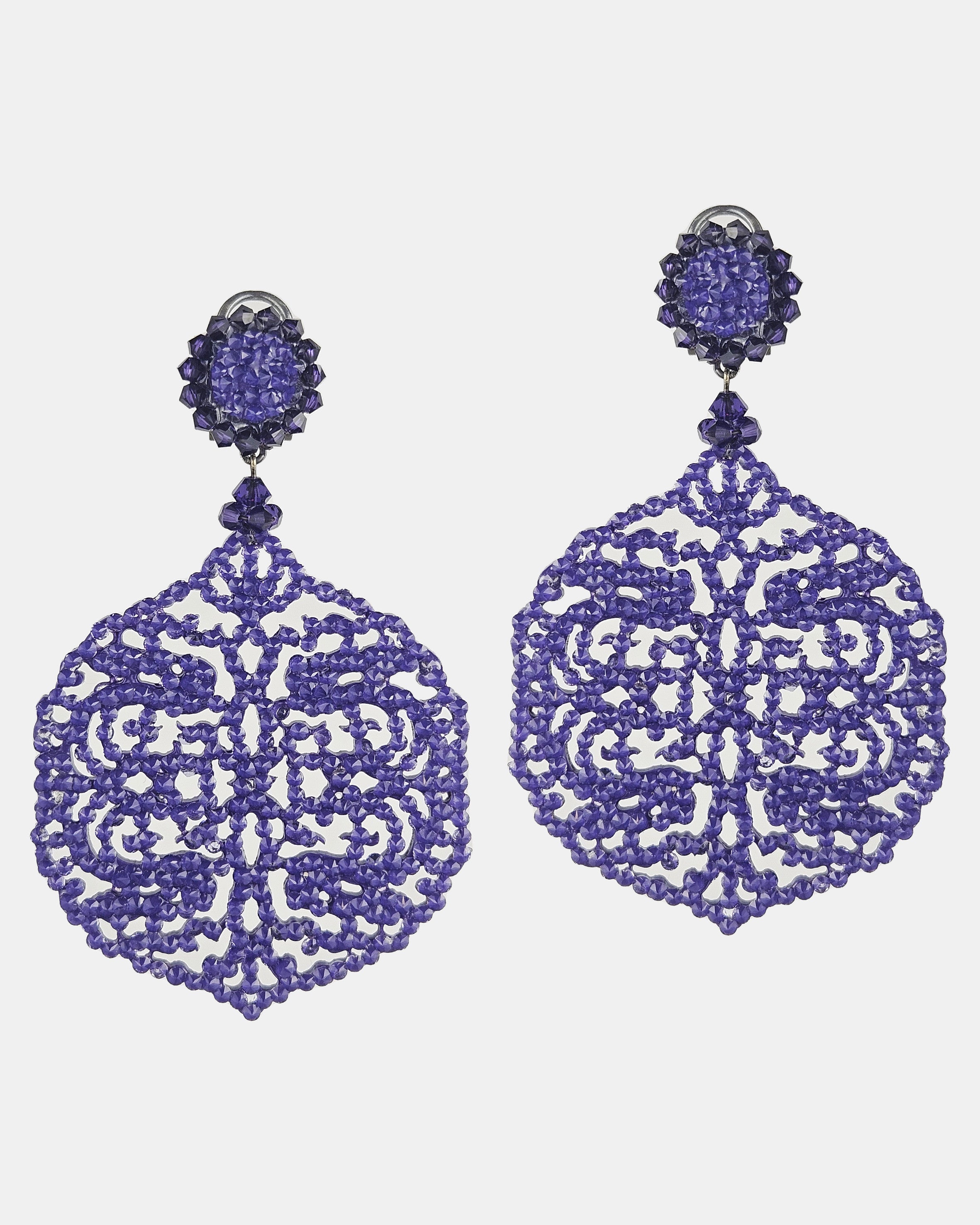 Large purple Arabesque pendant