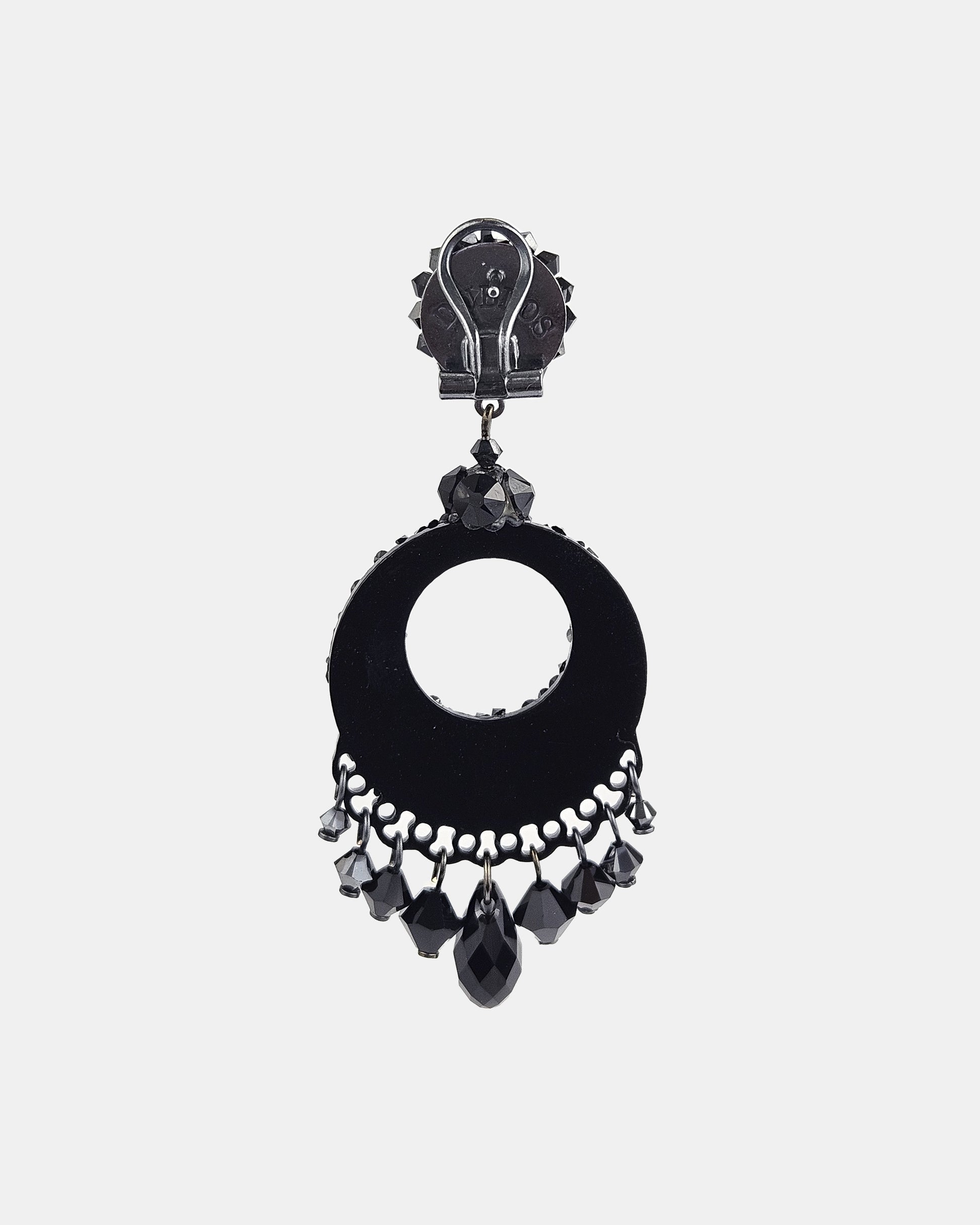 Black Swarovski Anel earring