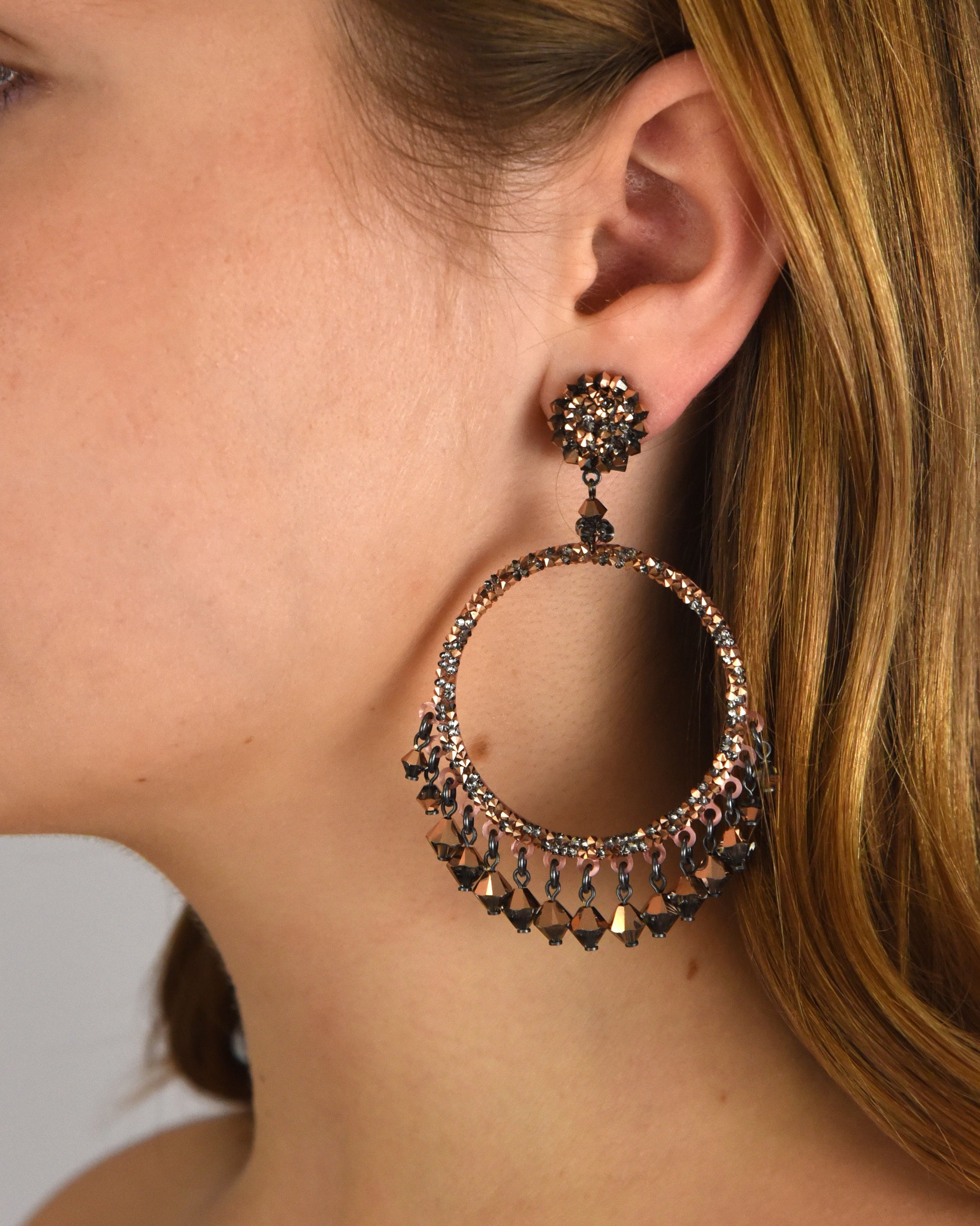 Swarovski hoop earrings 