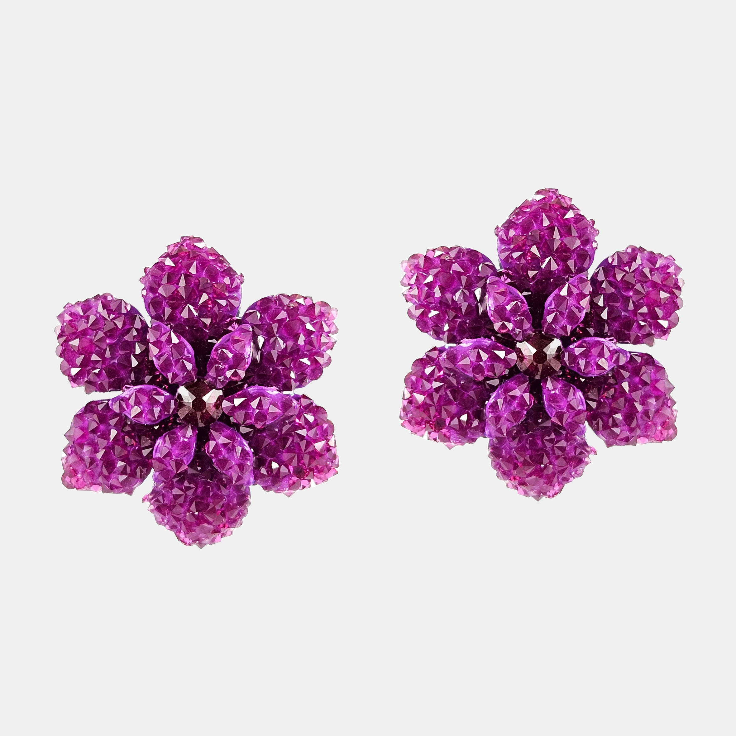 Swarovski bougainvillea flower earrings 