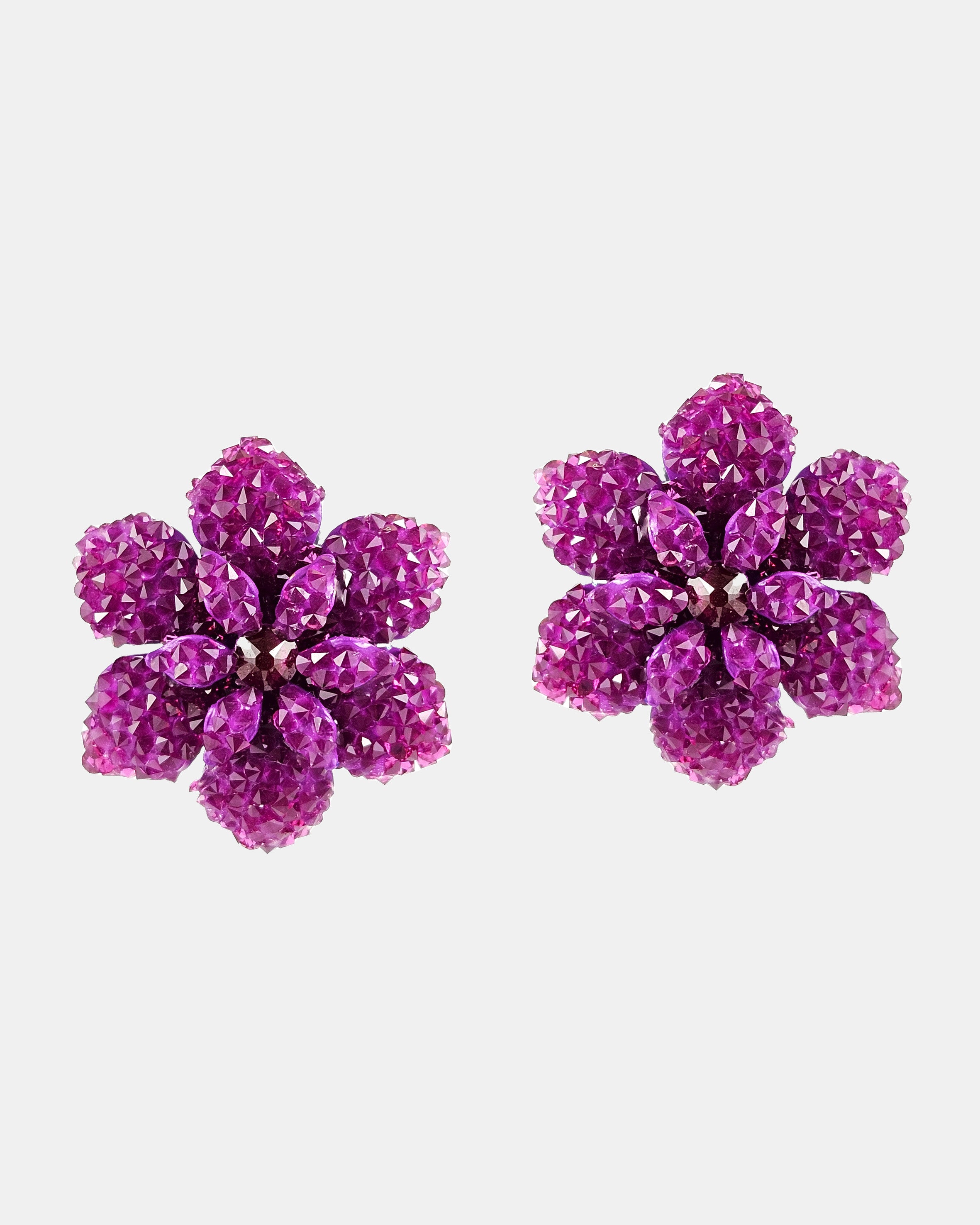 Swarovski bougainvillea flower earrings 