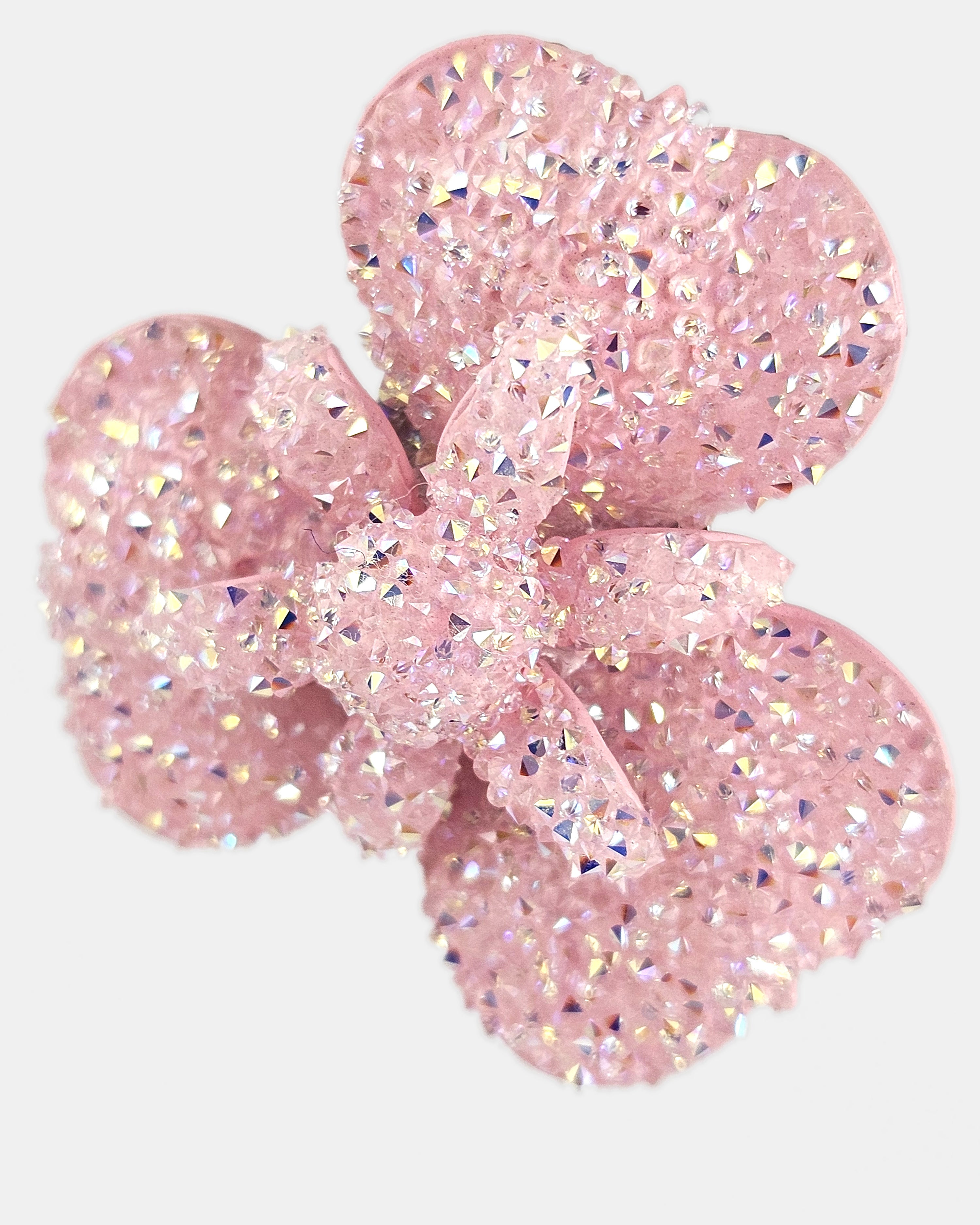 Pendientes Trébol swarovski rosa suave