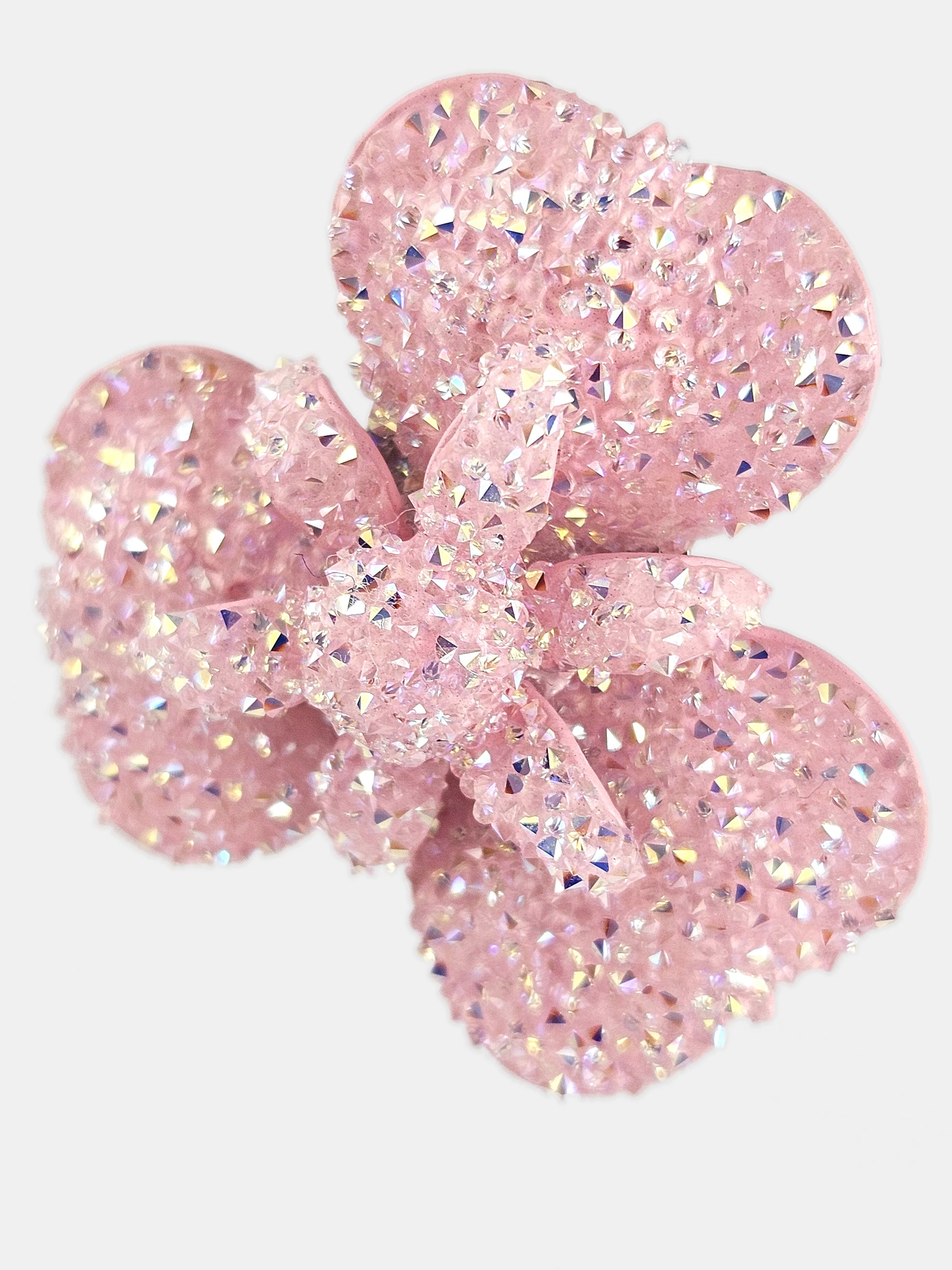 Pendientes Trébol swarovski rosa suave