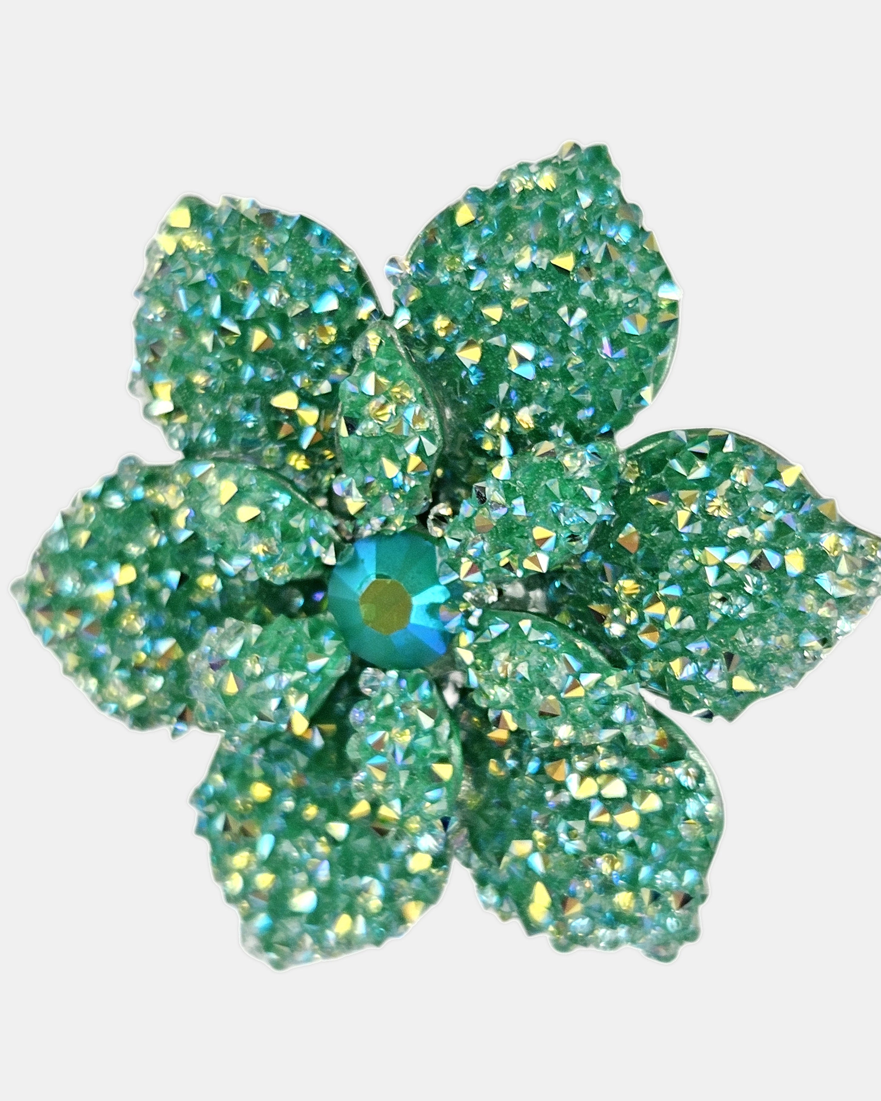 Pendientes flor swarovski hierba