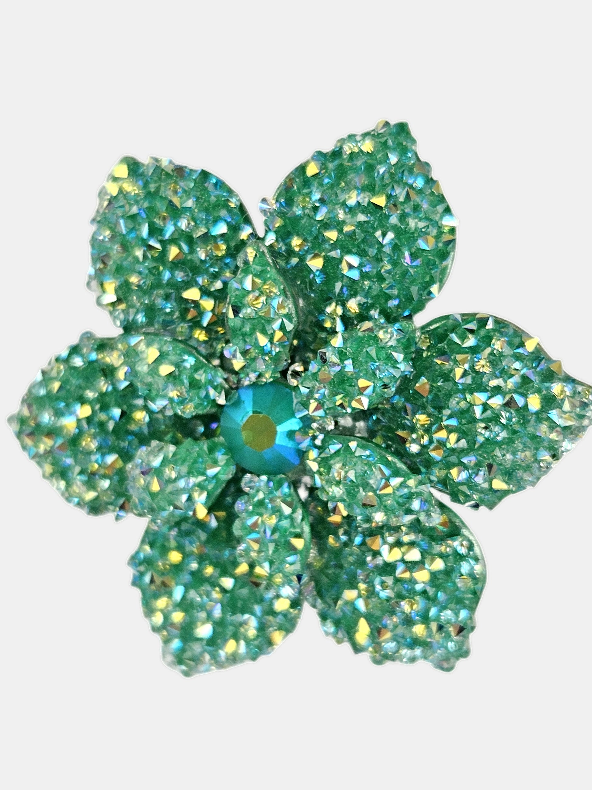 Pendientes flor swarovski hierba