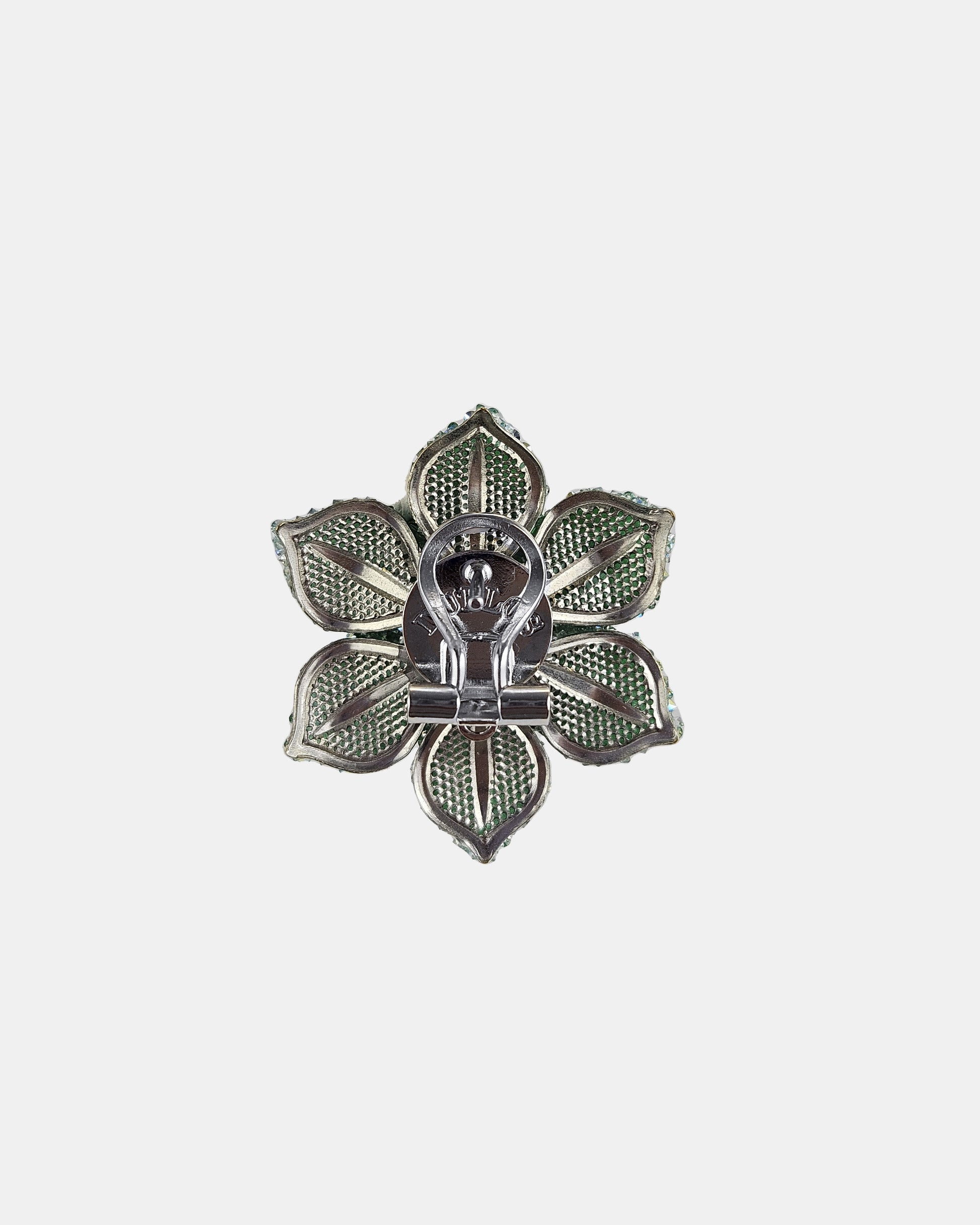 Pendientes flor swarovski hierba