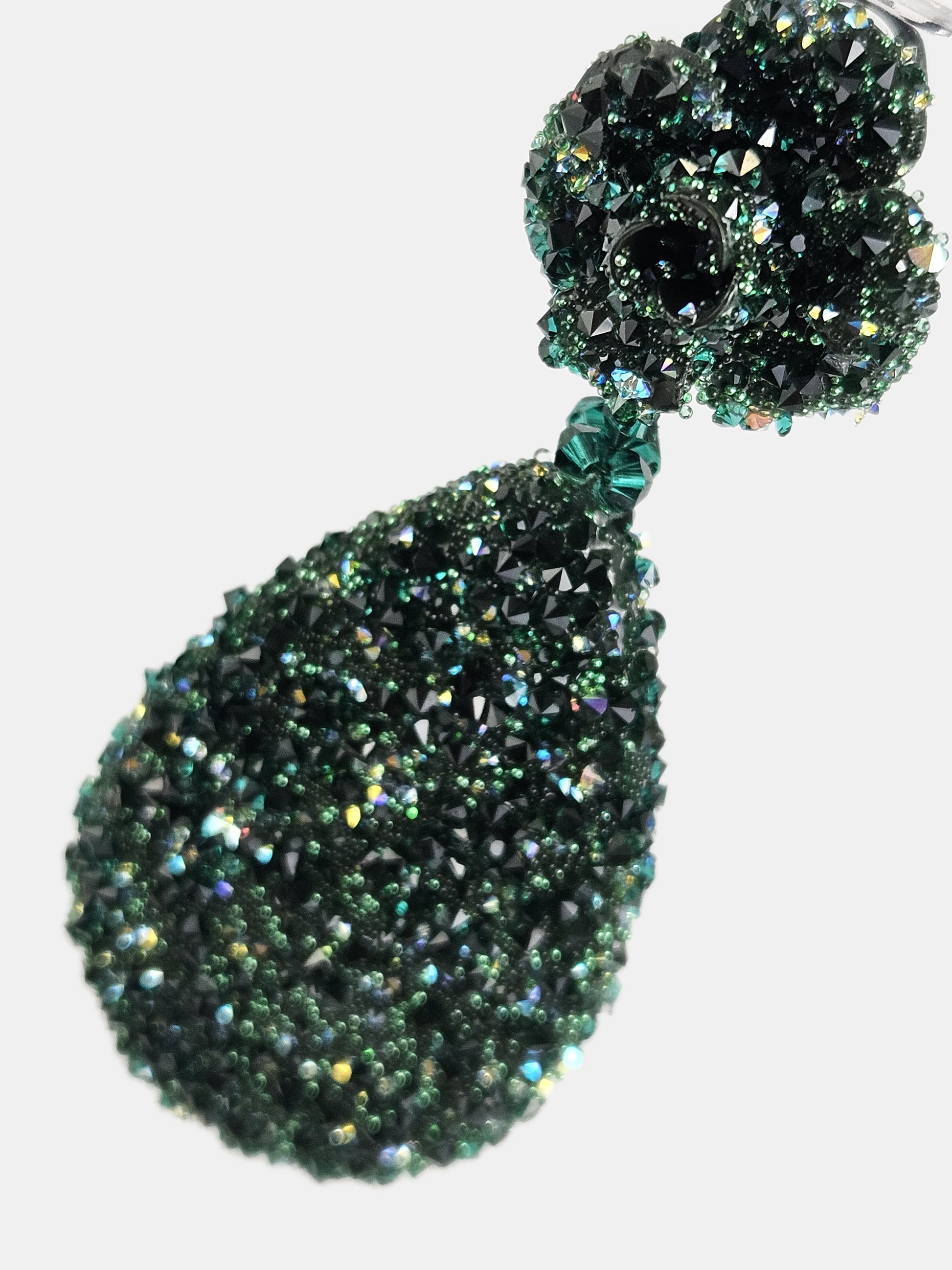 Pendientes Flora verde swarovski