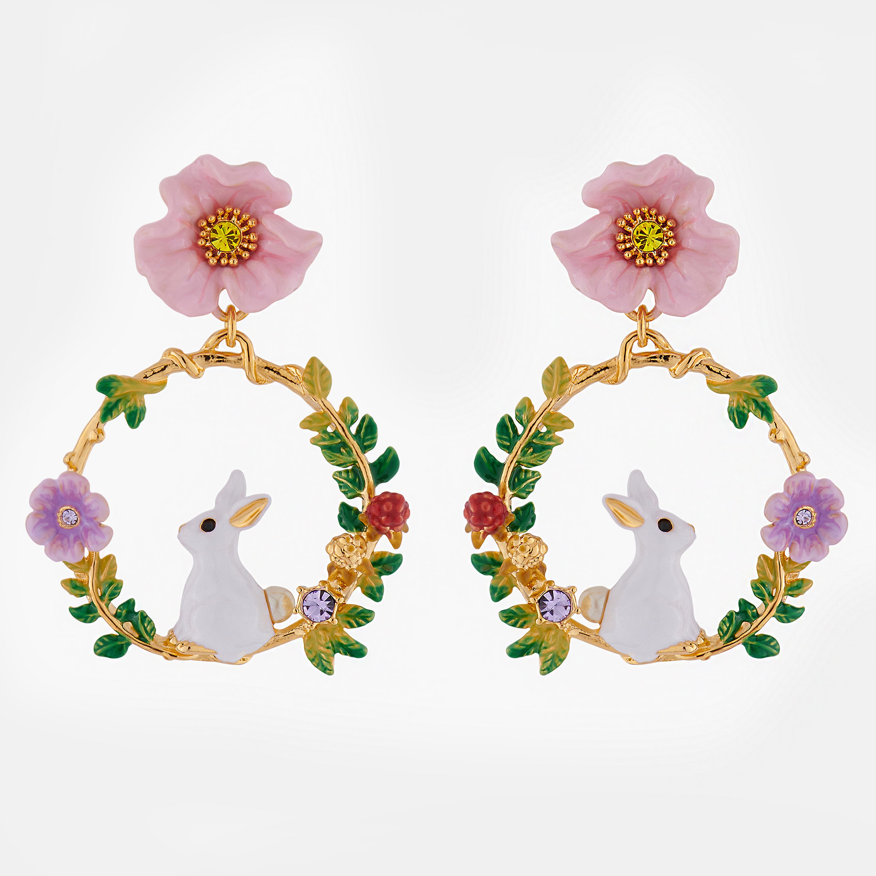 Pendientes aros White Bunny