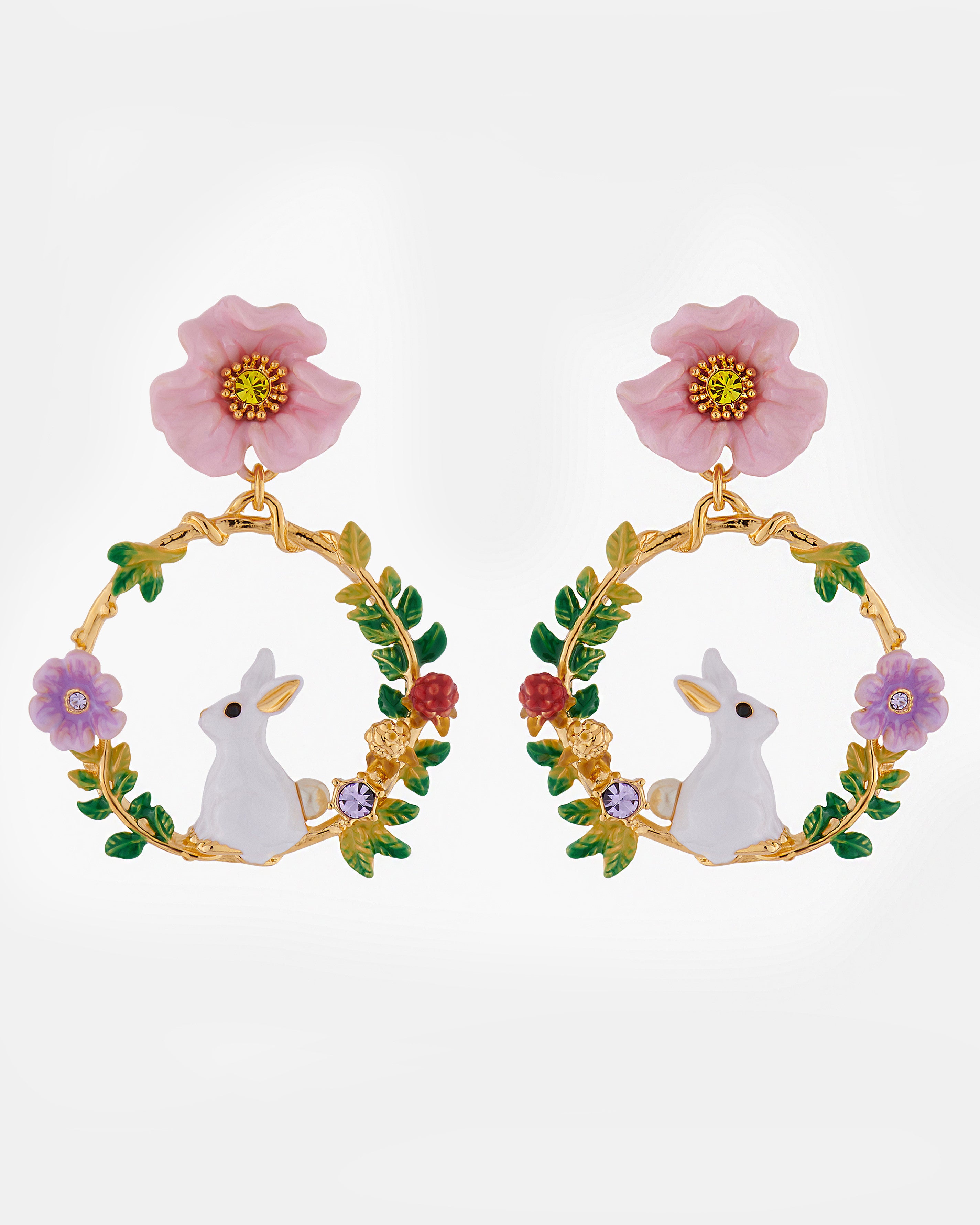 Pendientes aros White Bunny