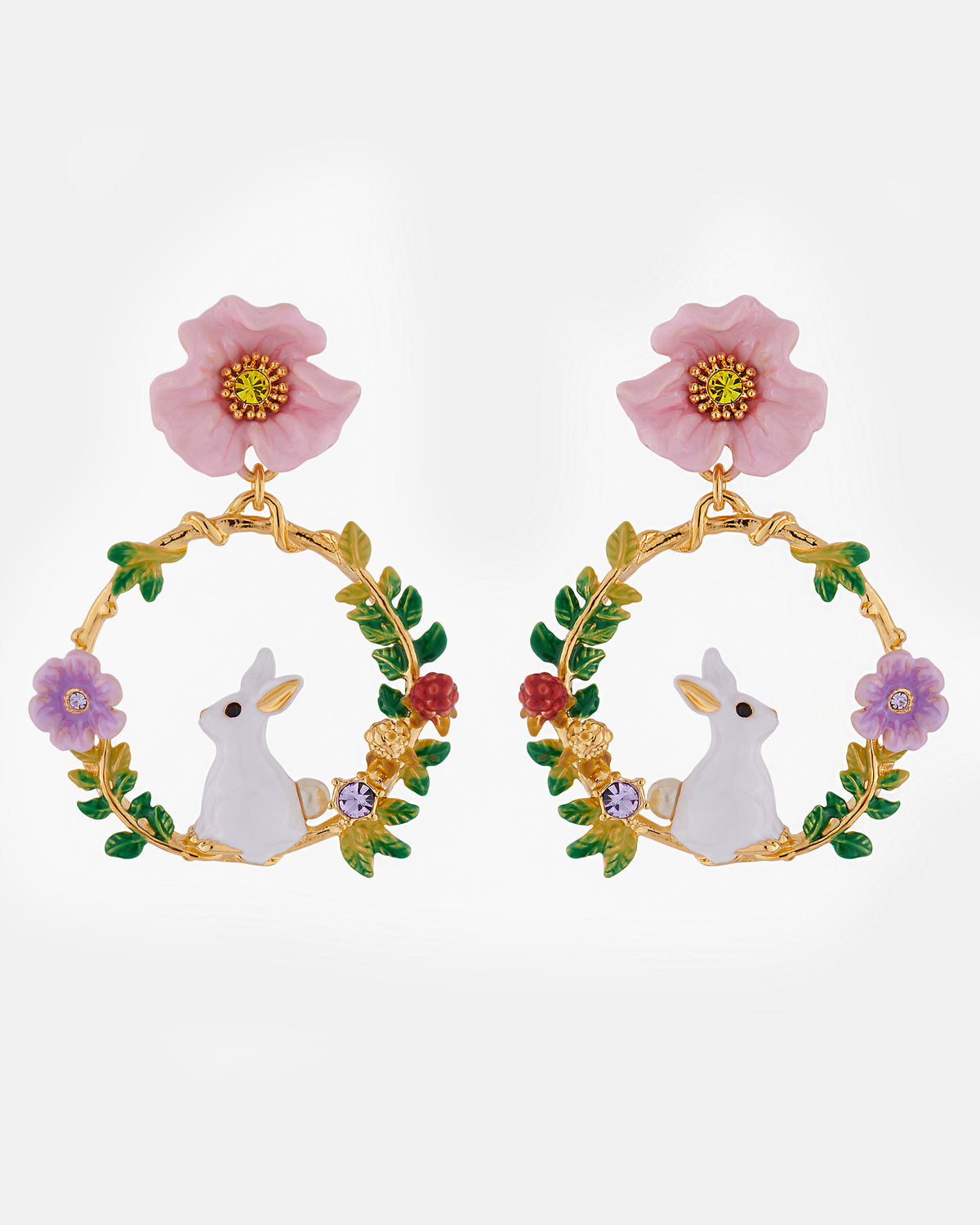Pendientes aros White Bunny
