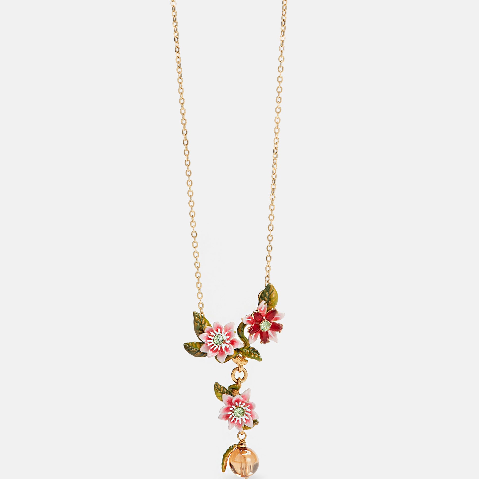 Pendentif Reflet des Fleurs émaillé 
