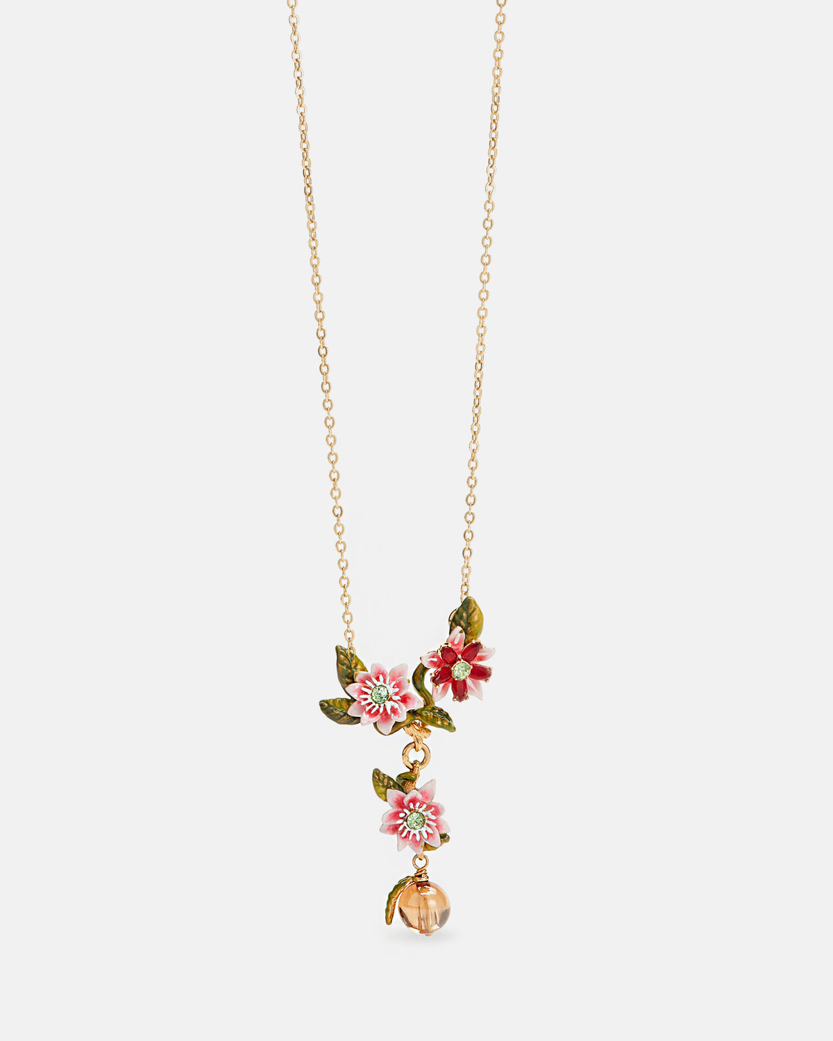 Pendentif Reflet des Fleurs émaillé 