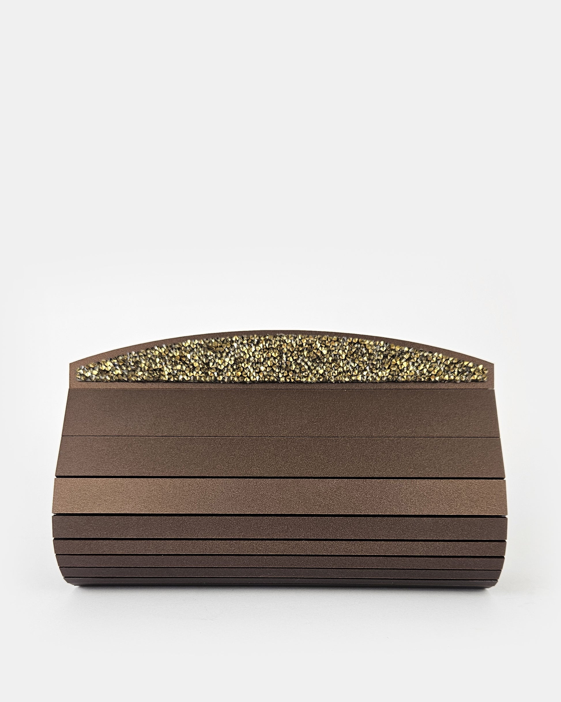 Bolso fiesta marrón con cristal