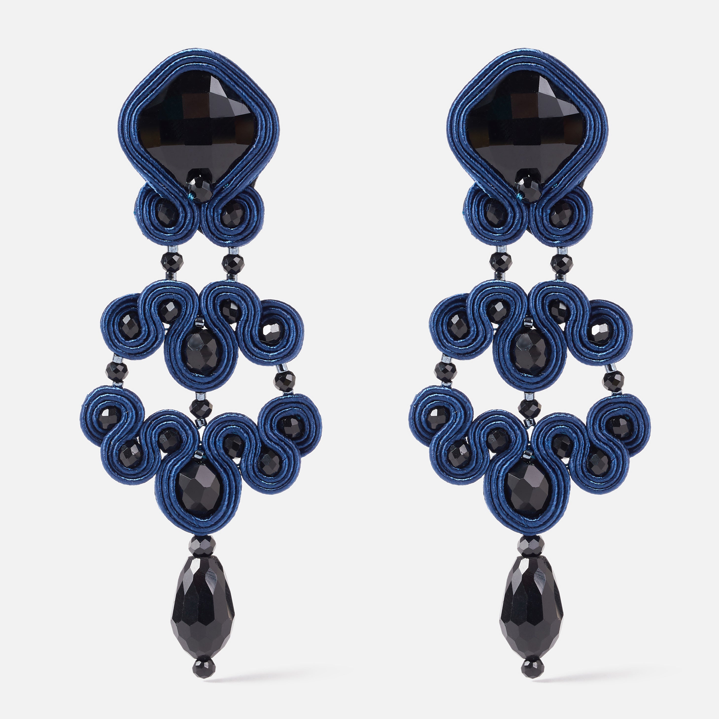 Pendientes Gótico azul y azabache