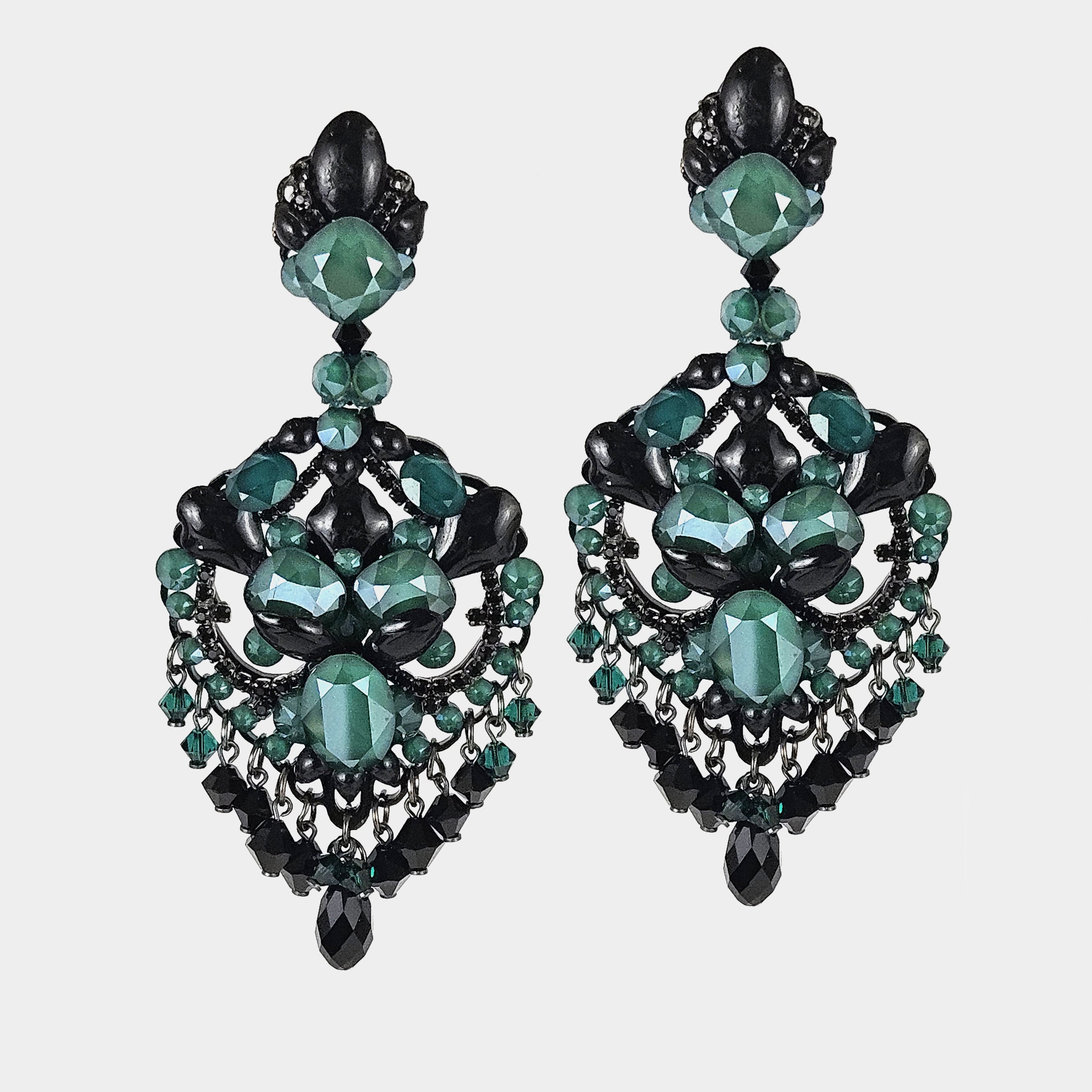 Dublos Emerald Swarovski Green Earring 