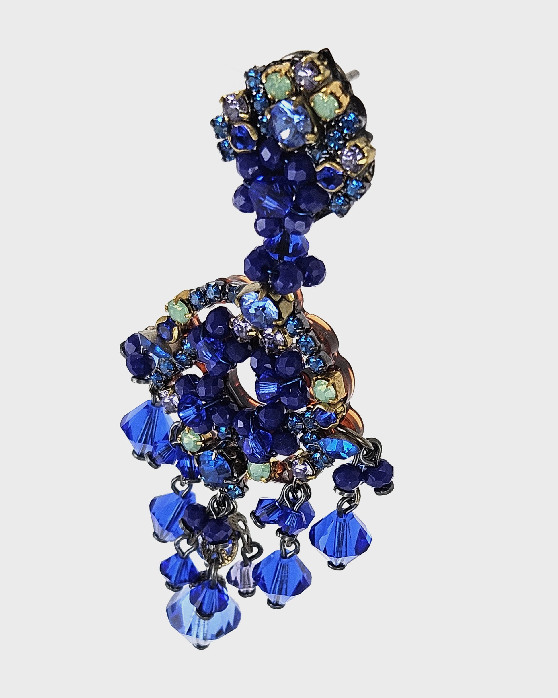 Dublos Bright Swarovski Blue-Multicolor Earring 