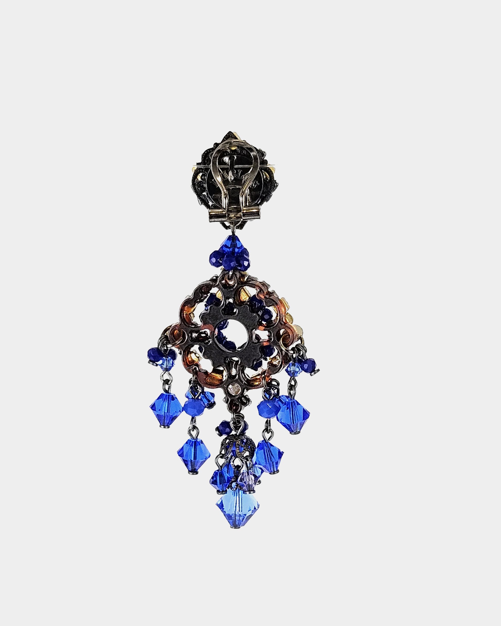 Dublos Bright Swarovski Blue-Multicolor Earring 