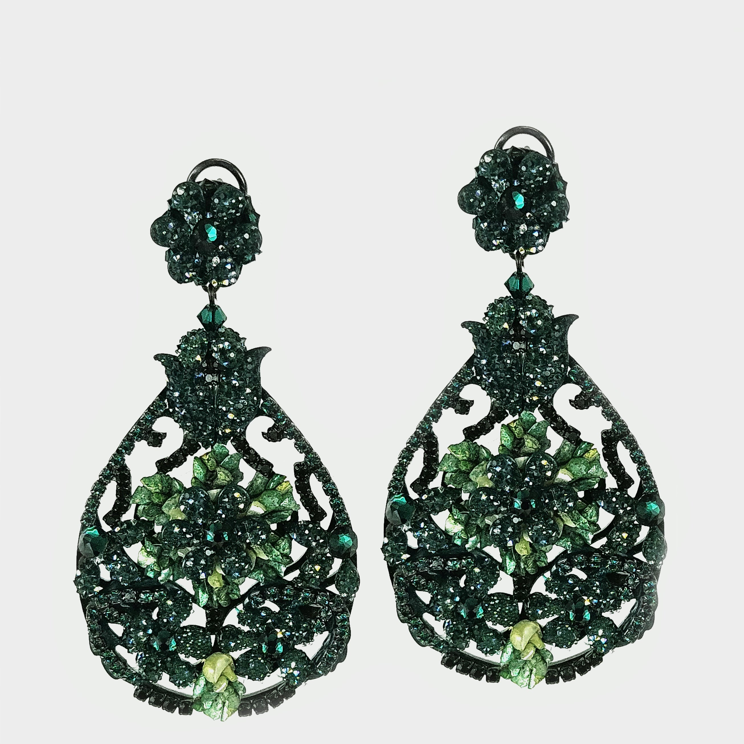 Dublos Alyssa Swarovski Green Earring 
