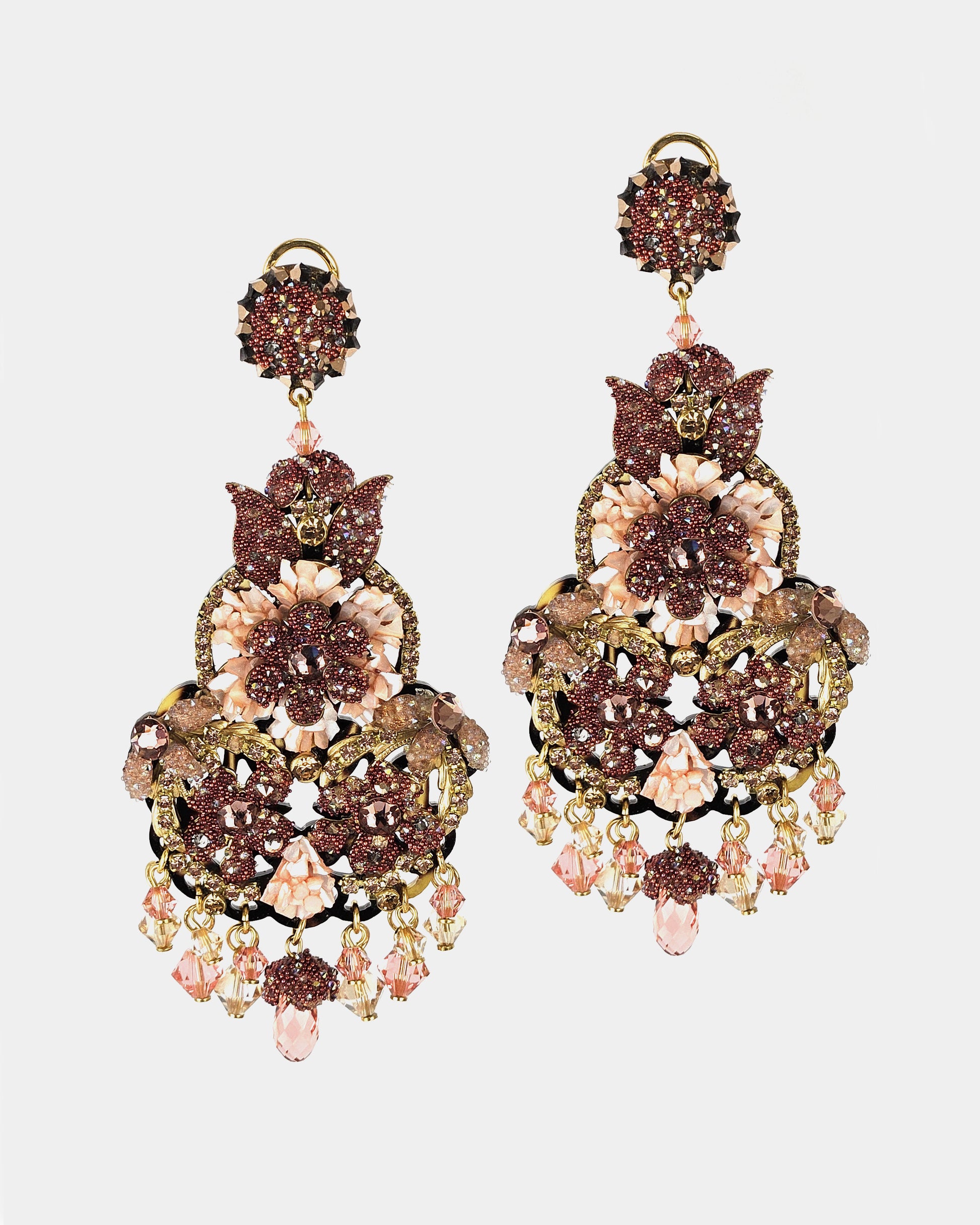 Dublos Serena Swarovski Pink Earring 
