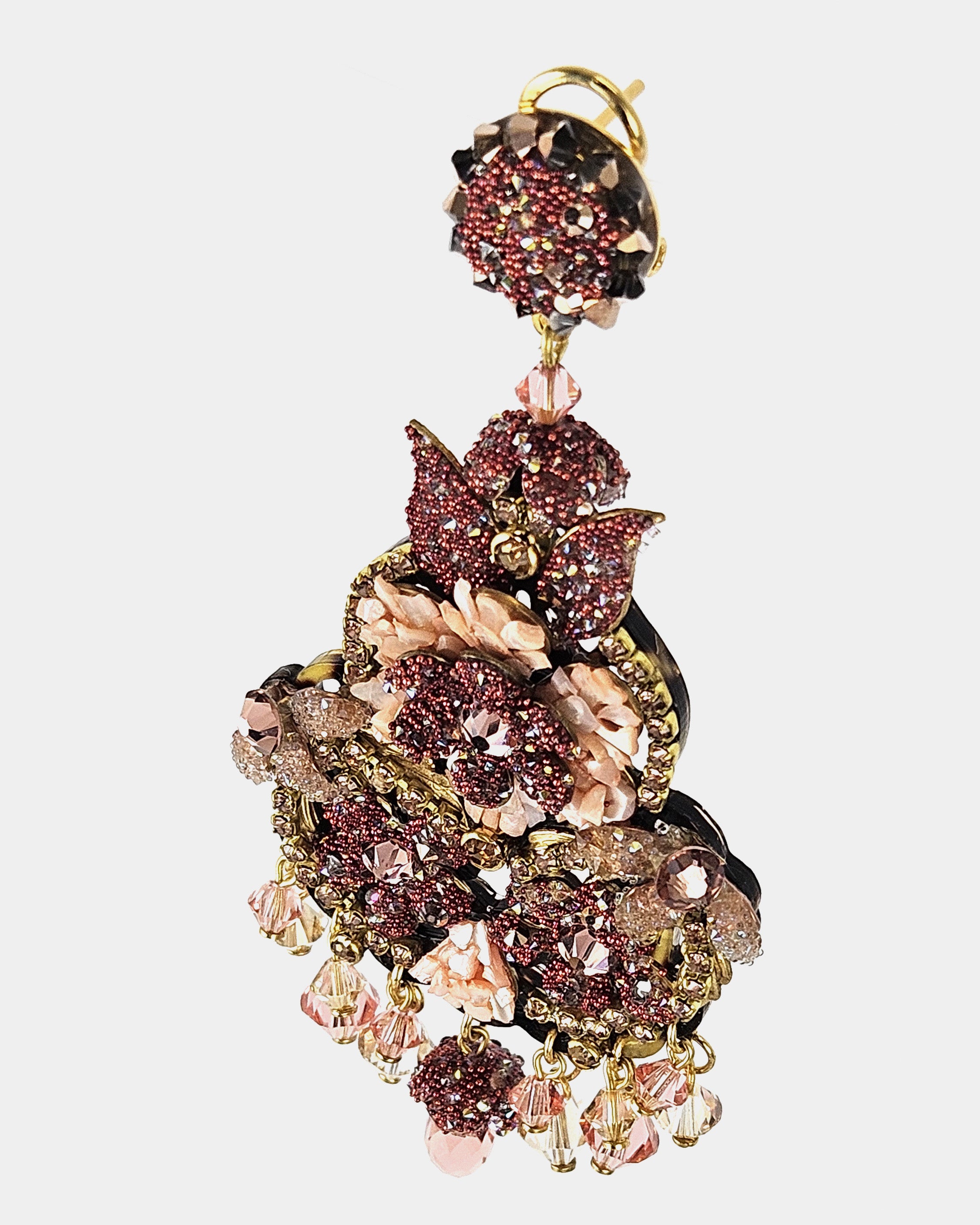 Dublos Serena Swarovski Pink Earring 