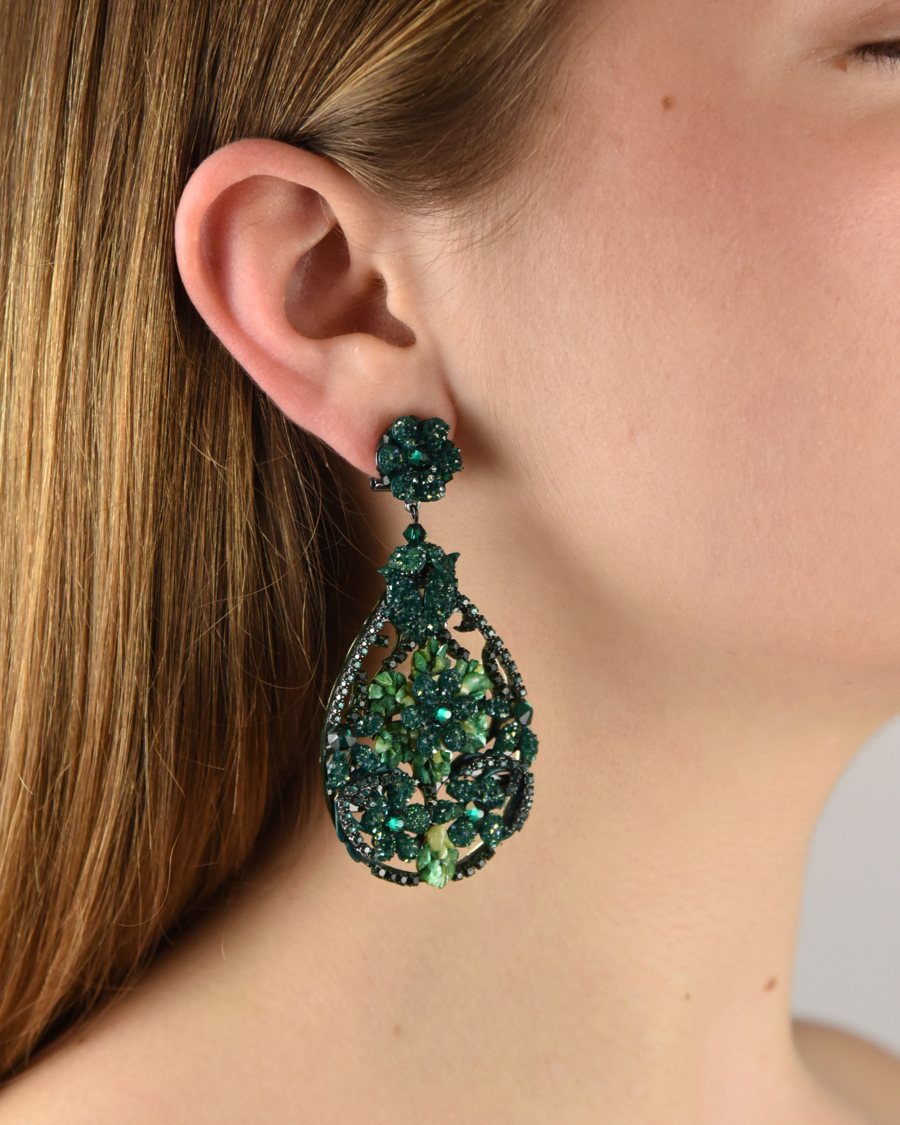 Dublos Alyssa Swarovski Green Earring 