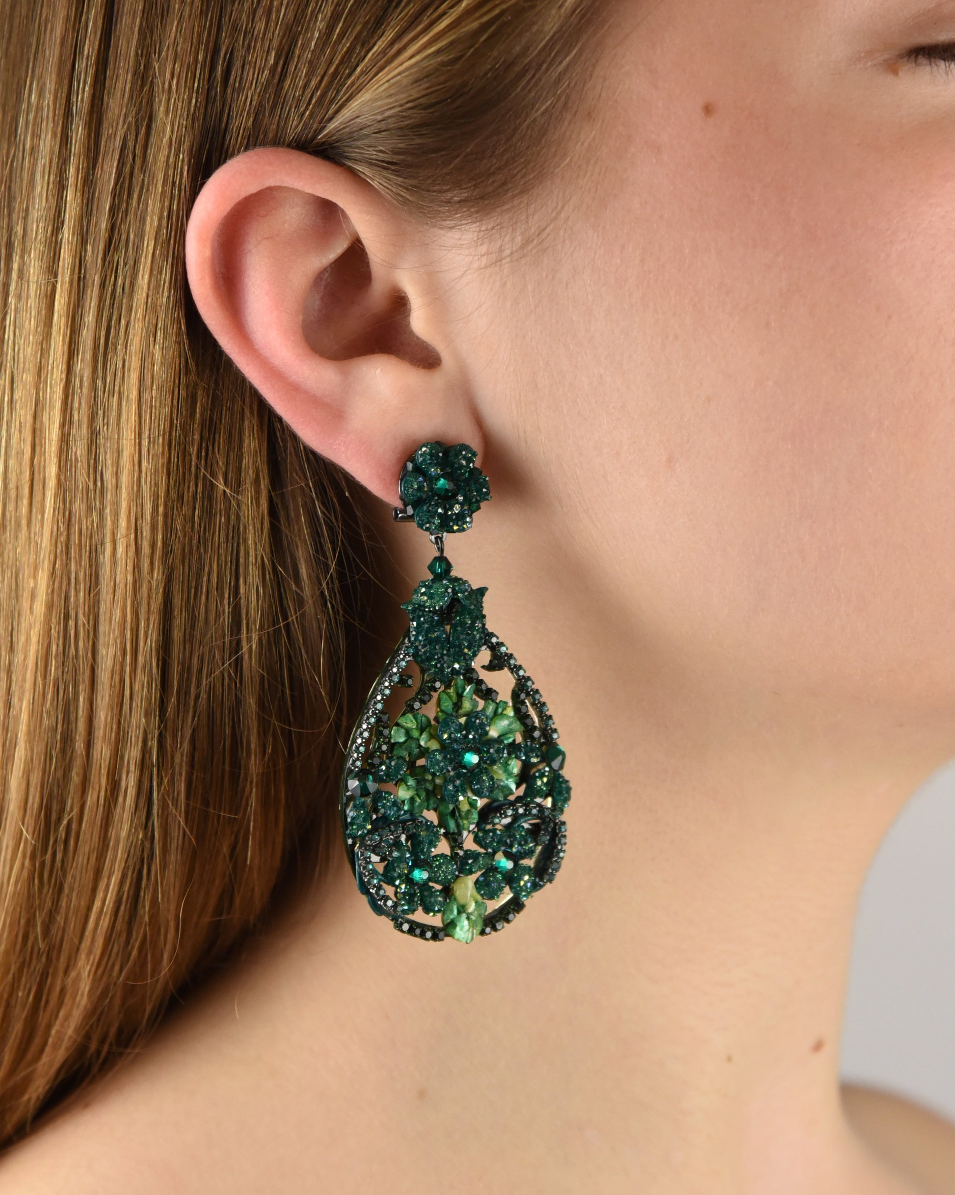 Dublos Alyssa Swarovski Green Earring 